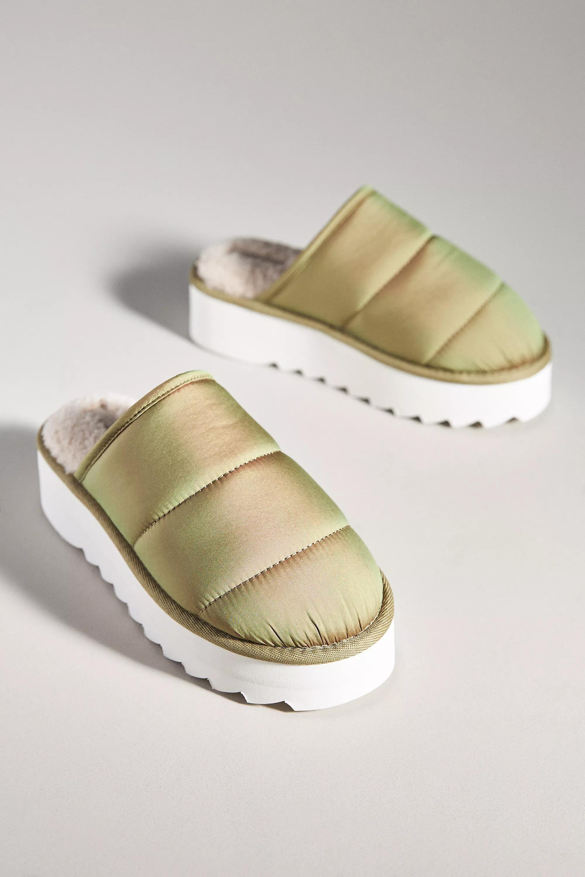 Maeve Puffy Platform Slippers, Green, , large image number 2