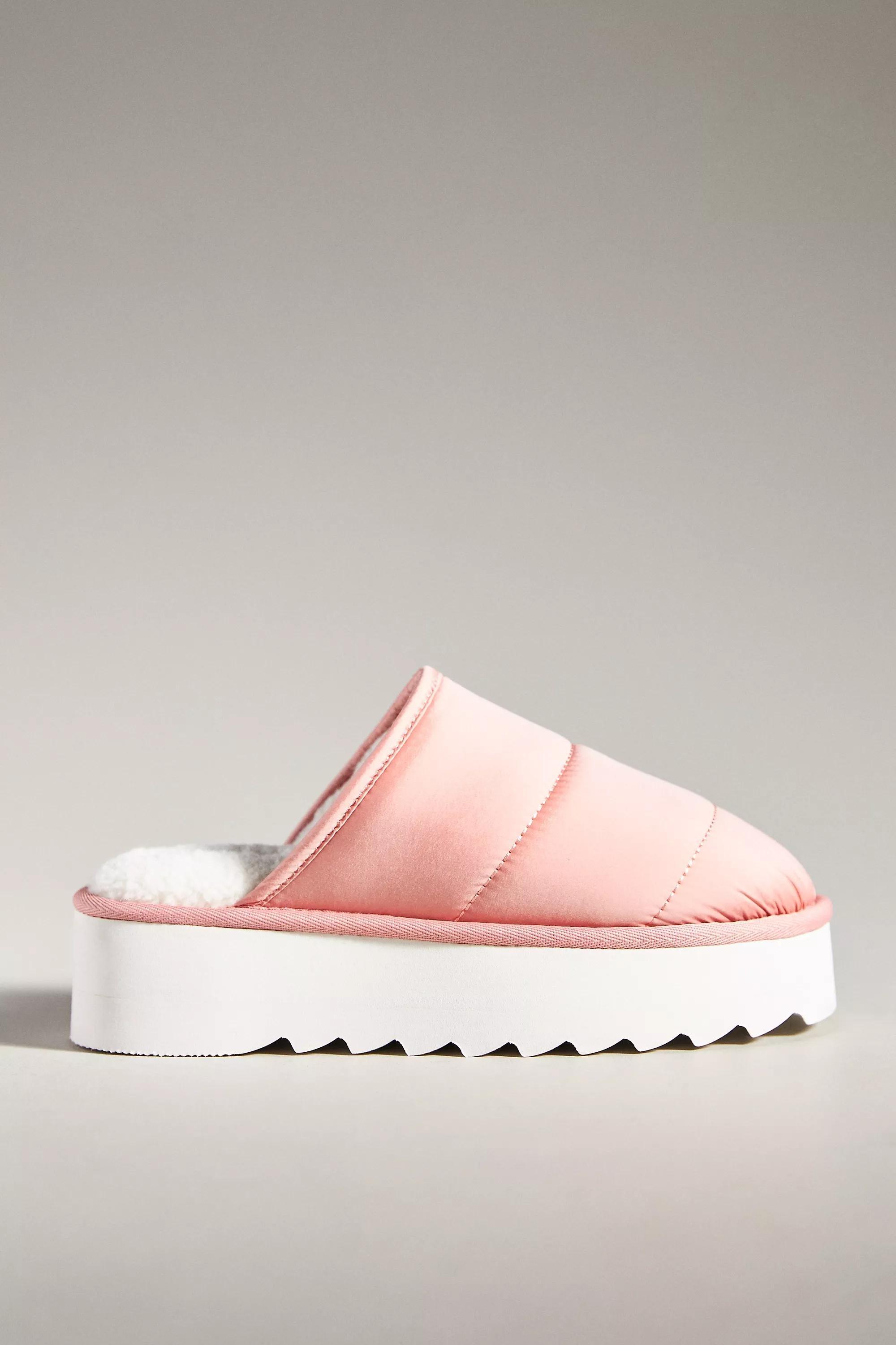 Anthropologie - Maeve Puffy Platform Slippers, Pink