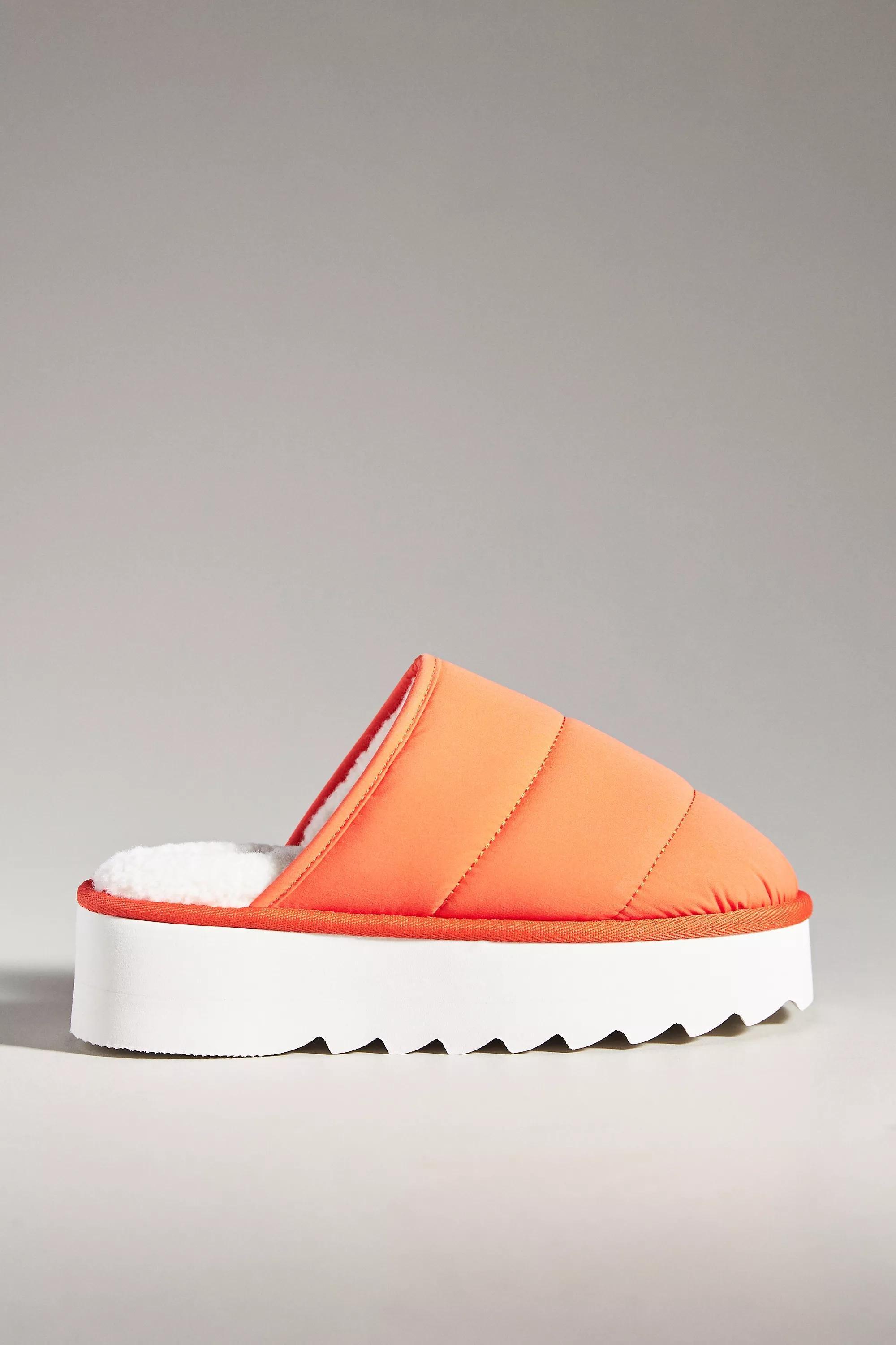 Maeve Puffy Platform Slippers, Orange, A501_0085, medium