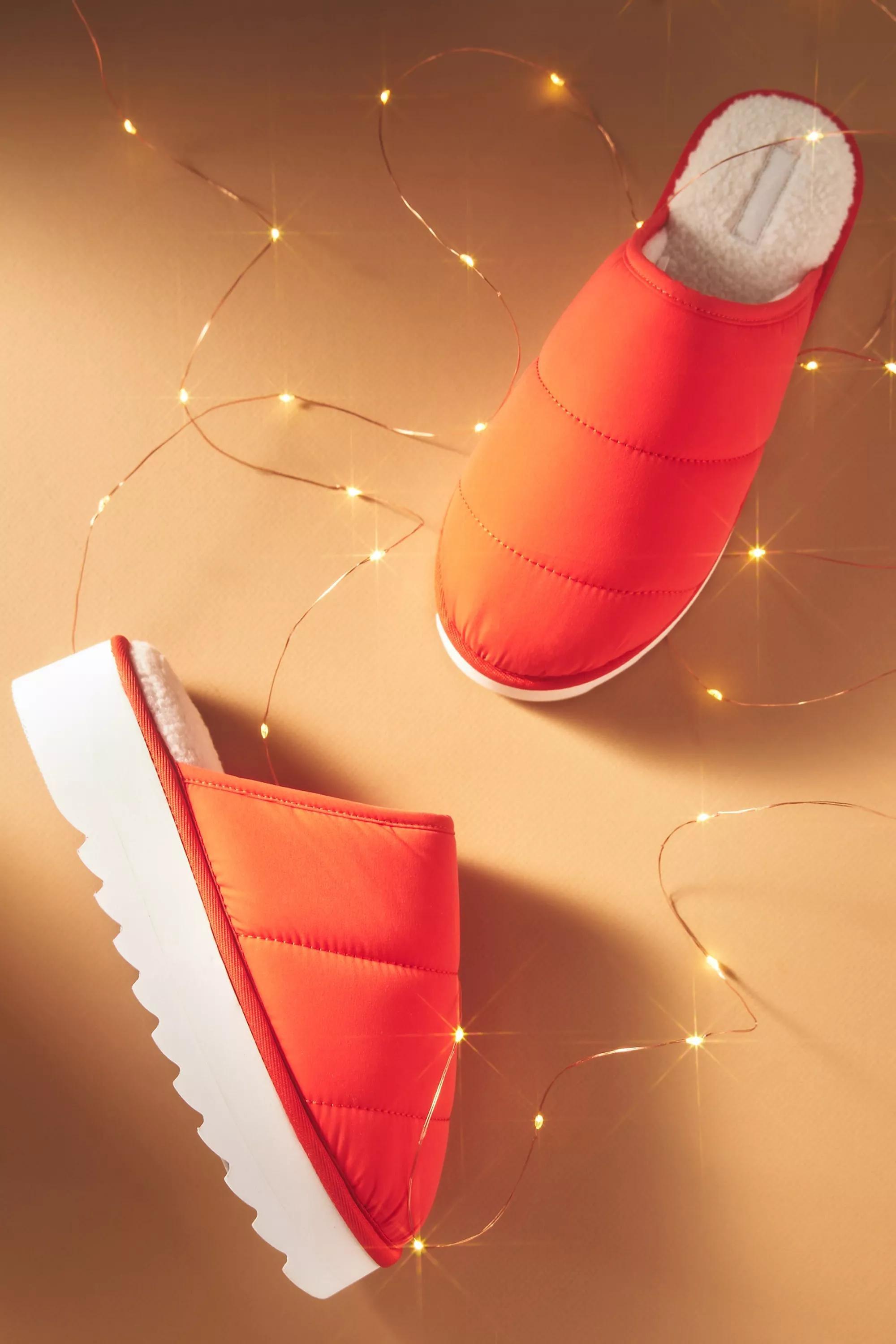 Maeve Puffy Platform Slippers, Coral, A501_0085, medium