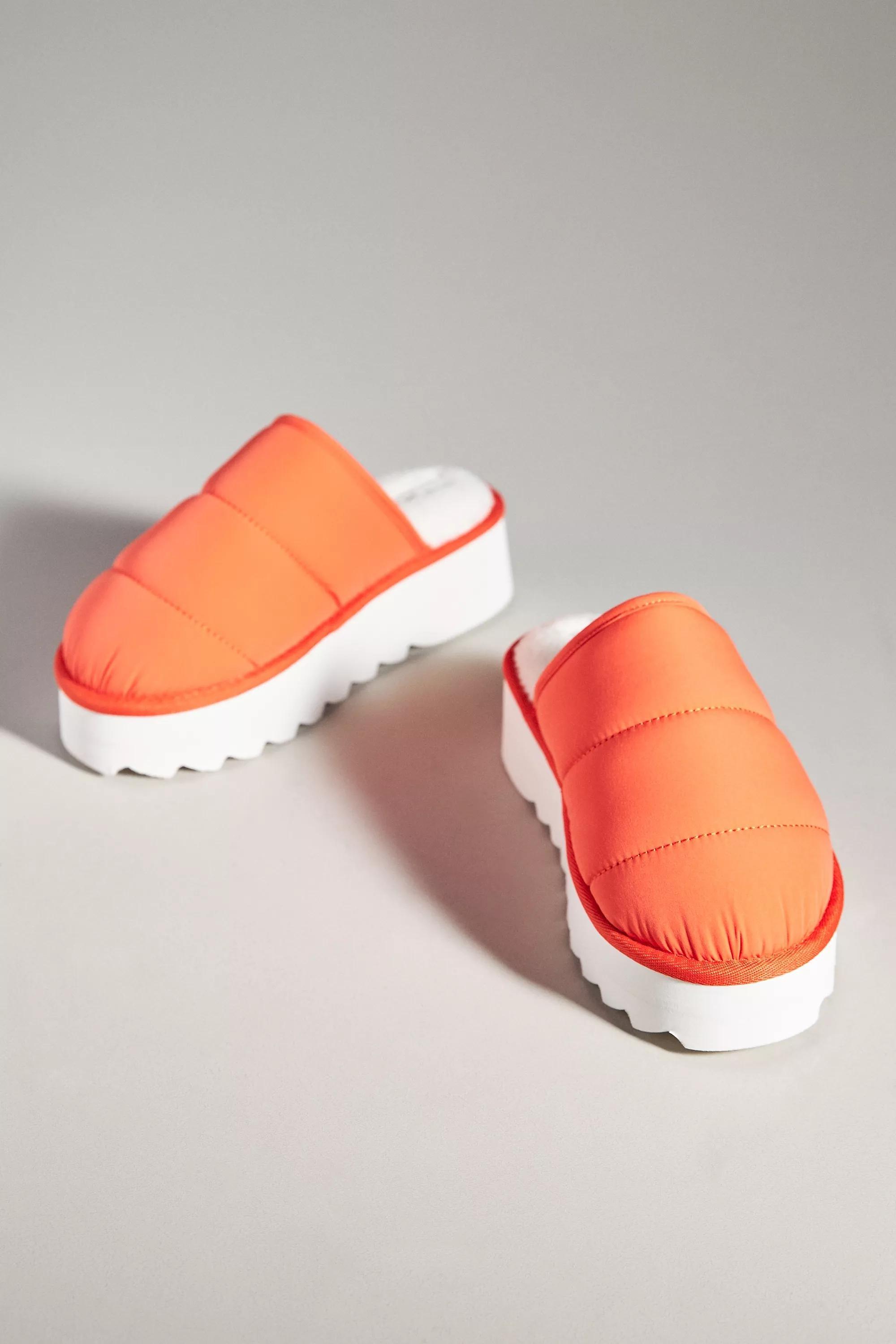 Maeve Puffy Platform Slippers, Coral, A501_0085, medium