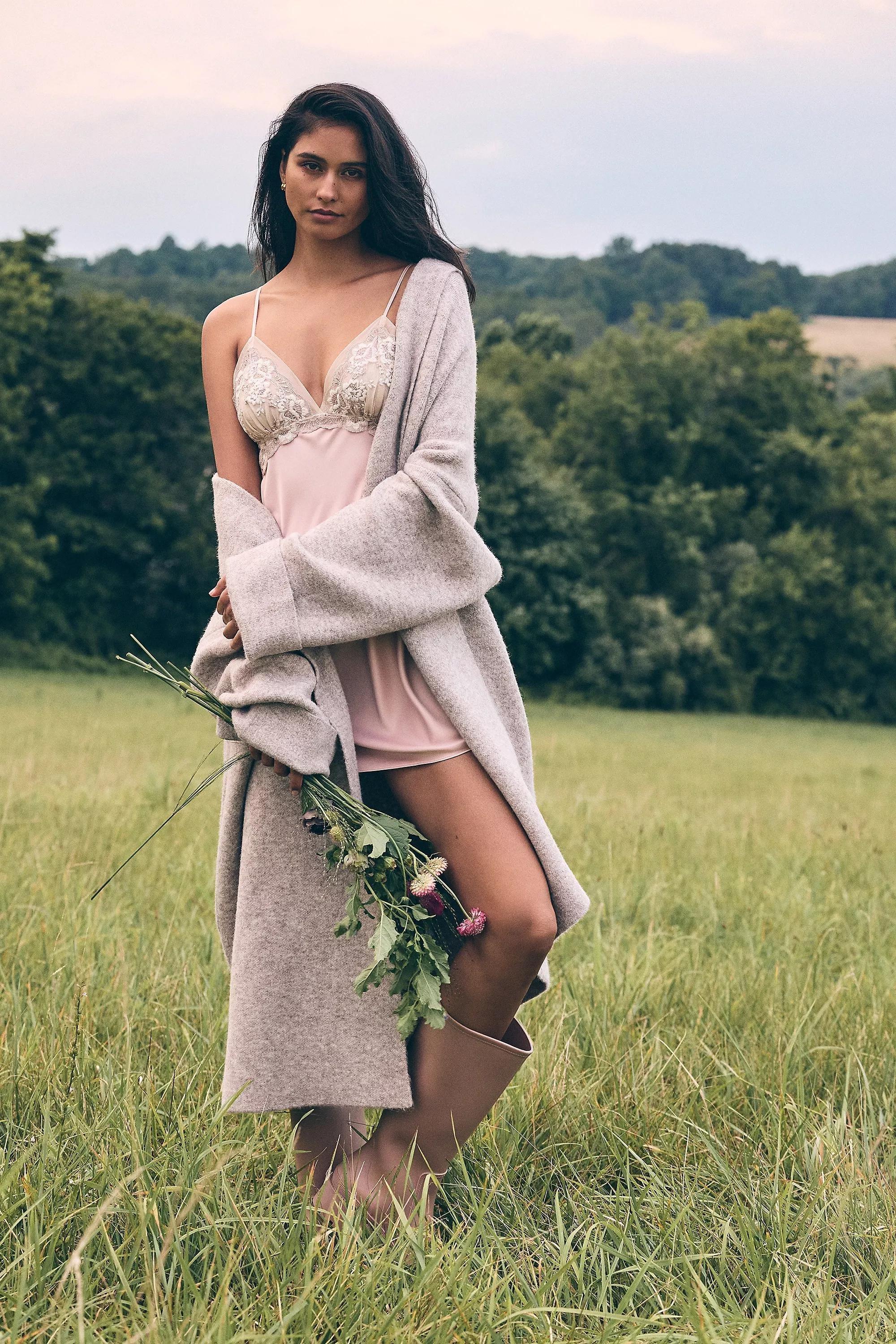 The Mariel Longline Cardigan By Anthropologie, Taupe, A501_0023, large image number 5