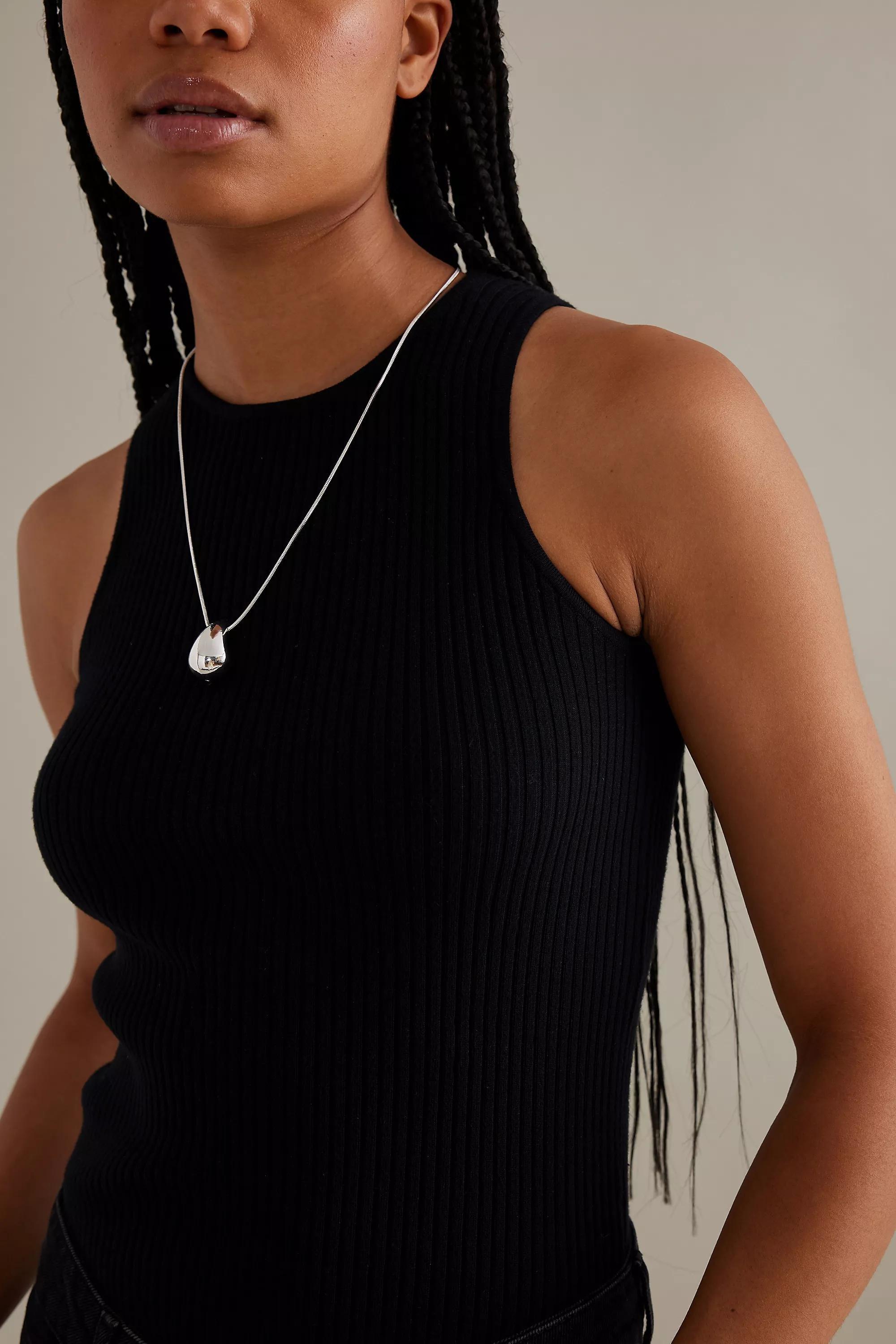 The Petra Mini Pendant Necklace, Silver, A501_0007, large image number 0