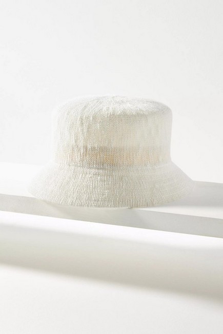 Anthropologie - Nubby Bucket Hat, White