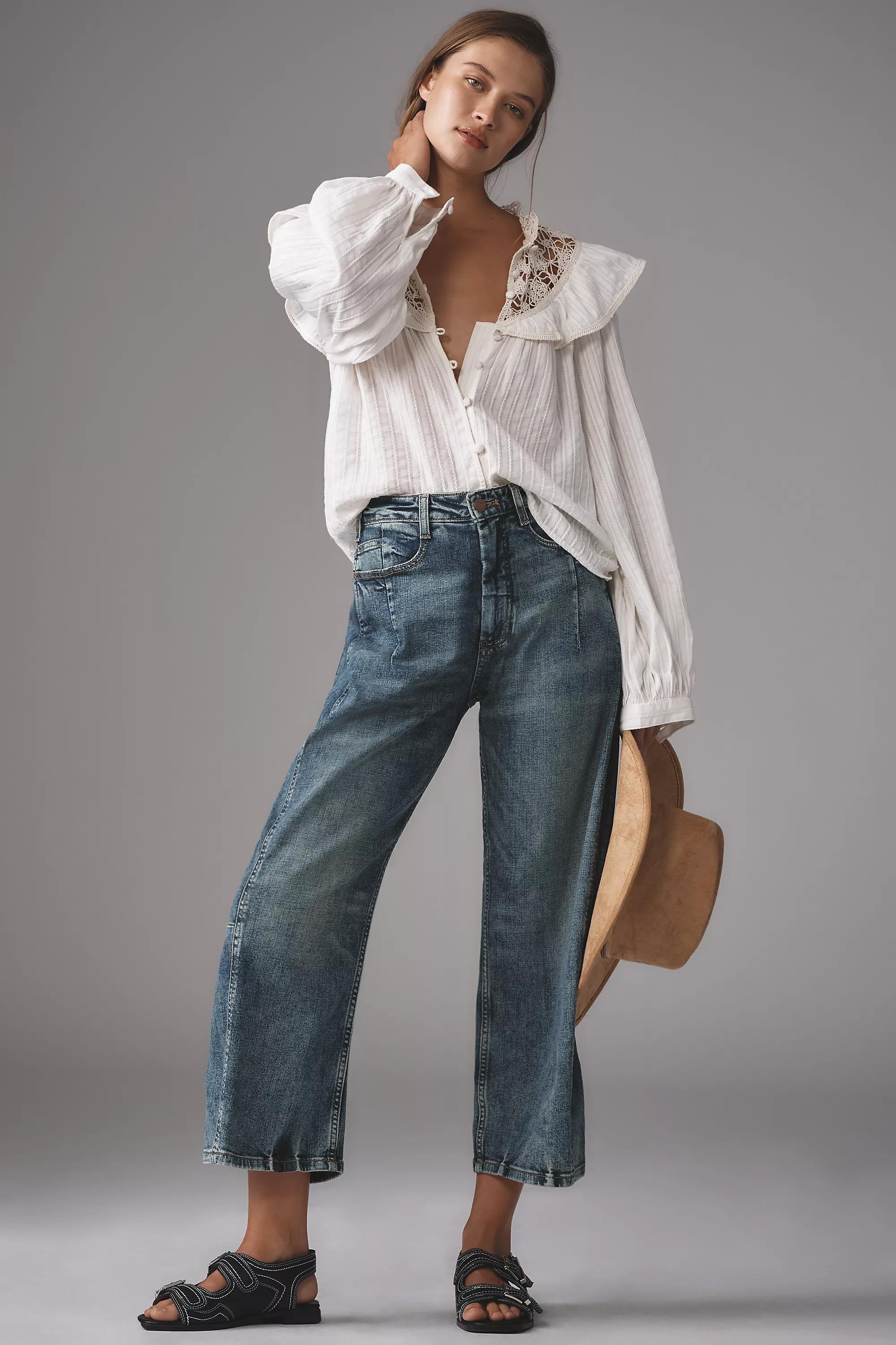 Anthropologie ed Denim Cropped, Blue, , medium