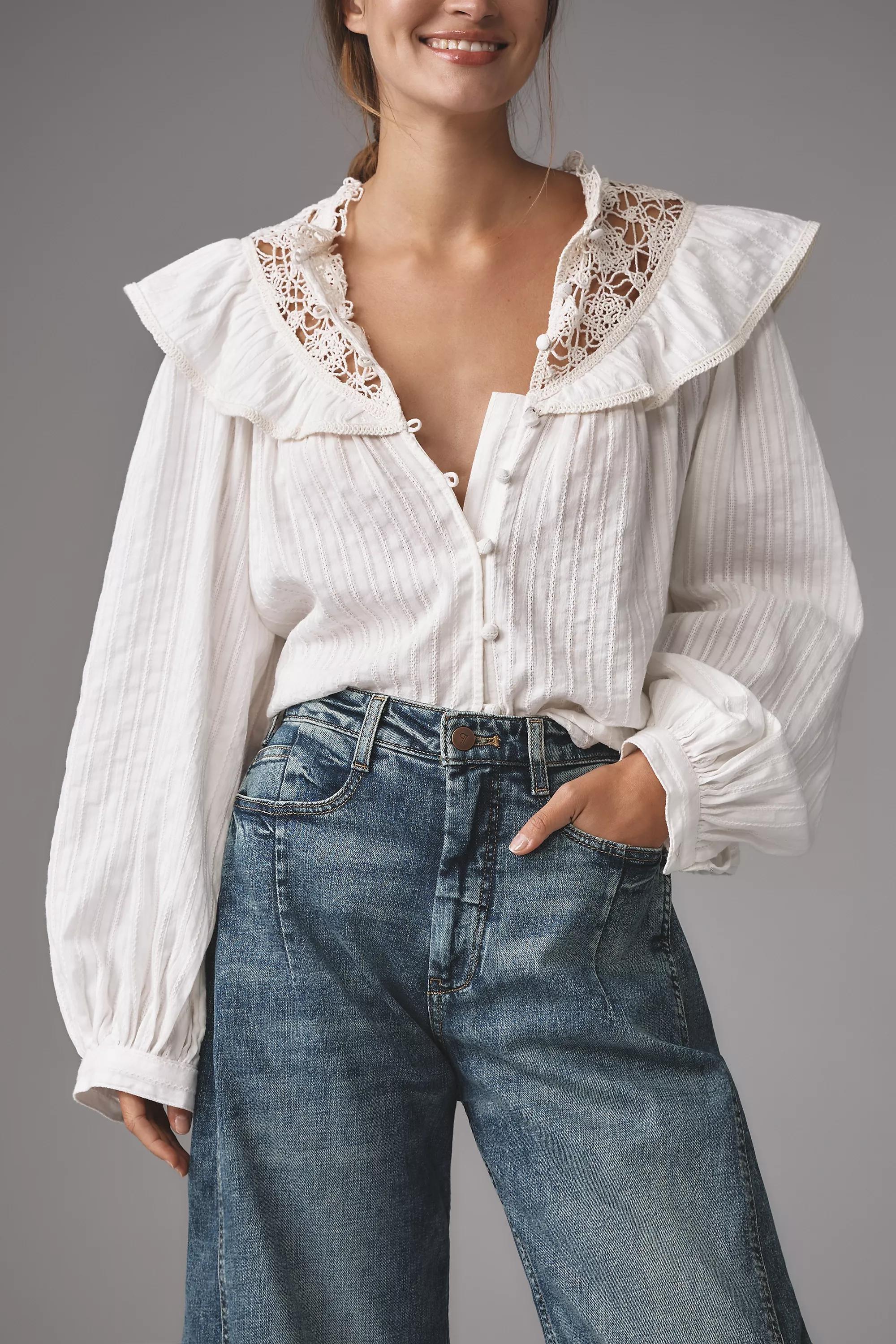 Anthropologie ed Denim Cropped, Blue, , large image number 3