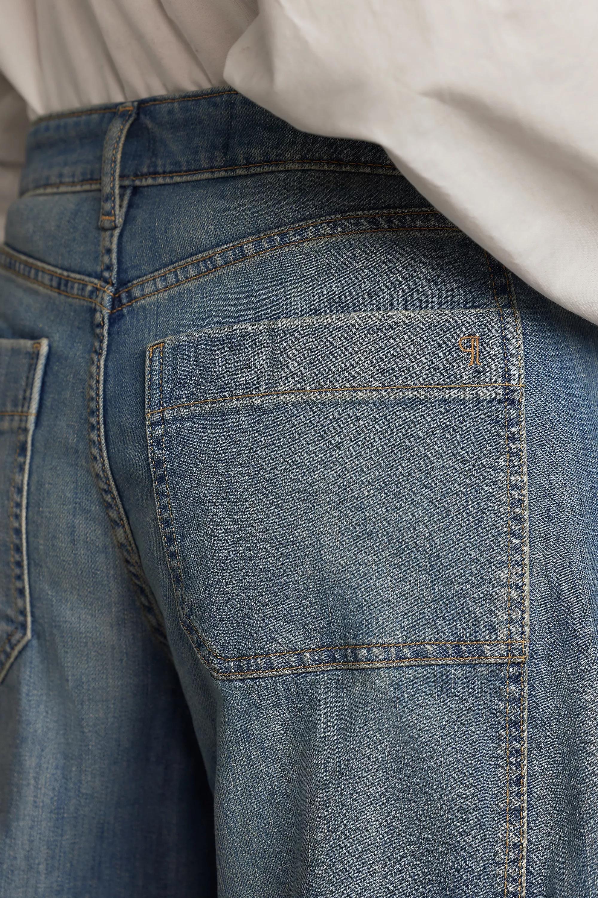 Pilcro Denim Heritage Curve Mid-Rise Wide-Leg Jeans, Blue, , large image number 2