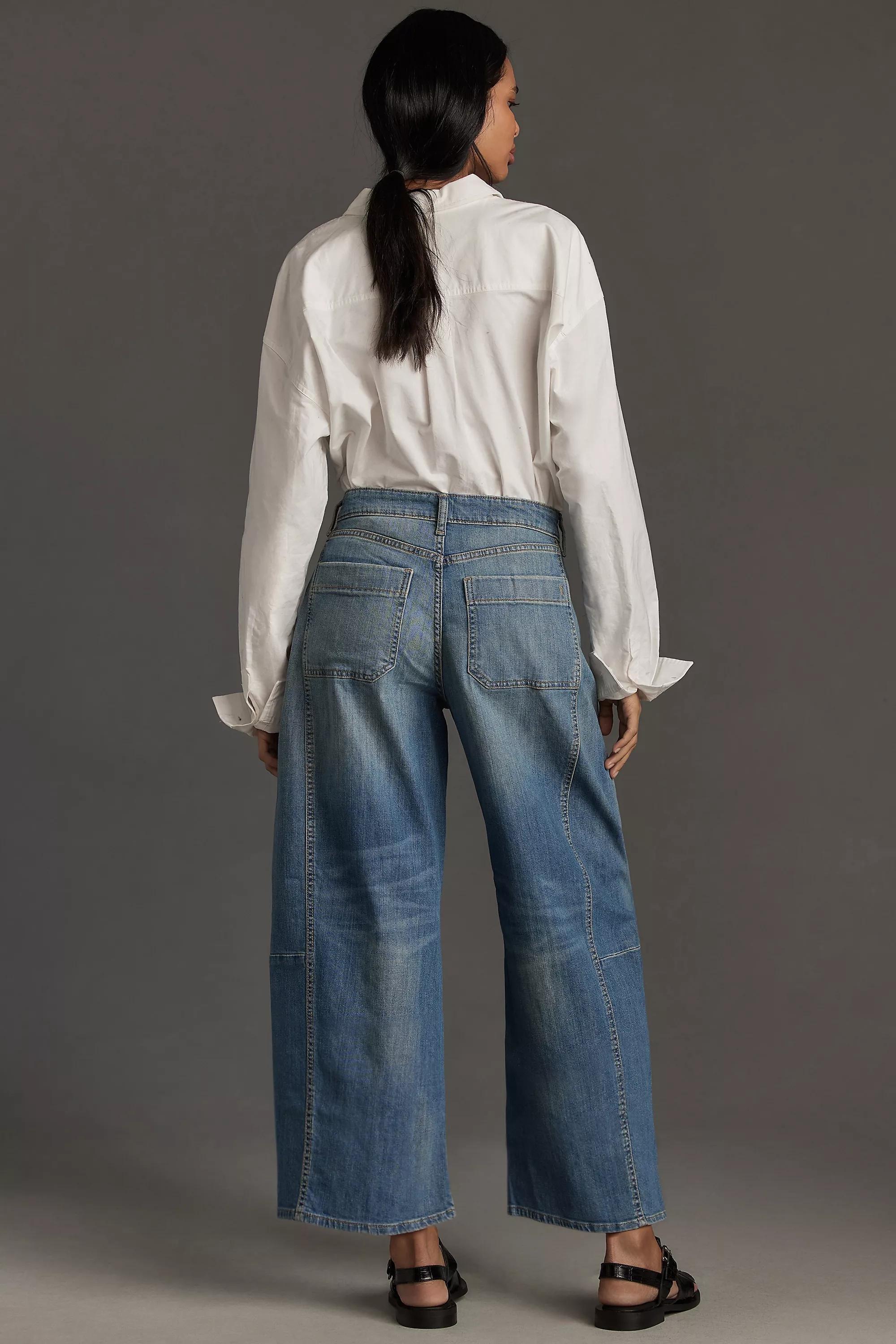 Pilcro Denim Heritage Curve Mid-Rise Wide-Leg Jeans, Blue, , large image number 3