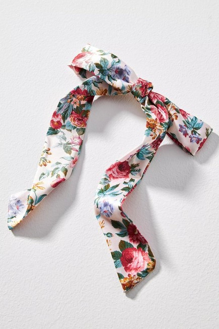 Anthropologie - Selkie Floral Bow Hair Clip, Red