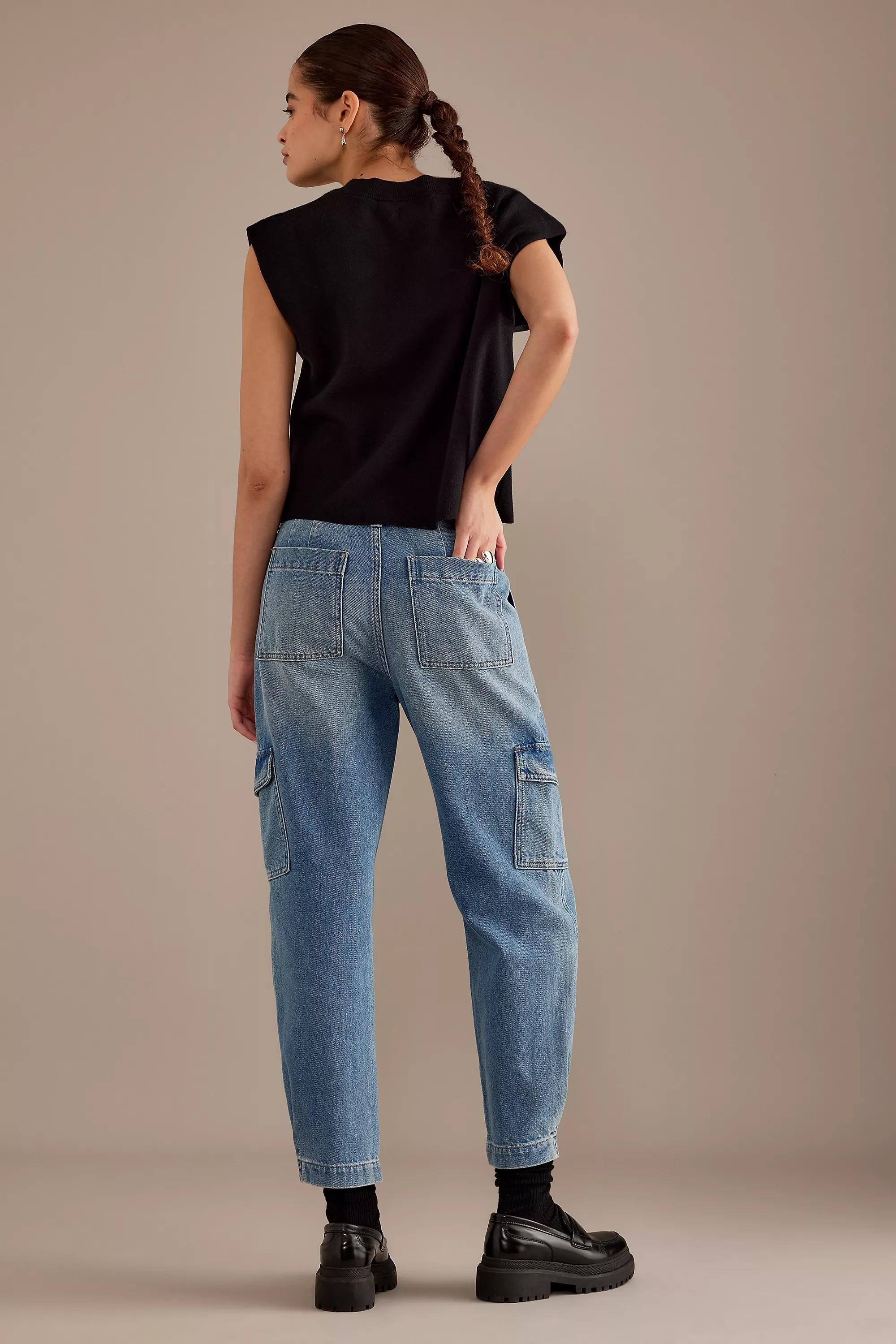 Pistola Josephine High-Rise Cargo Jeans, Blue, , large image number 2