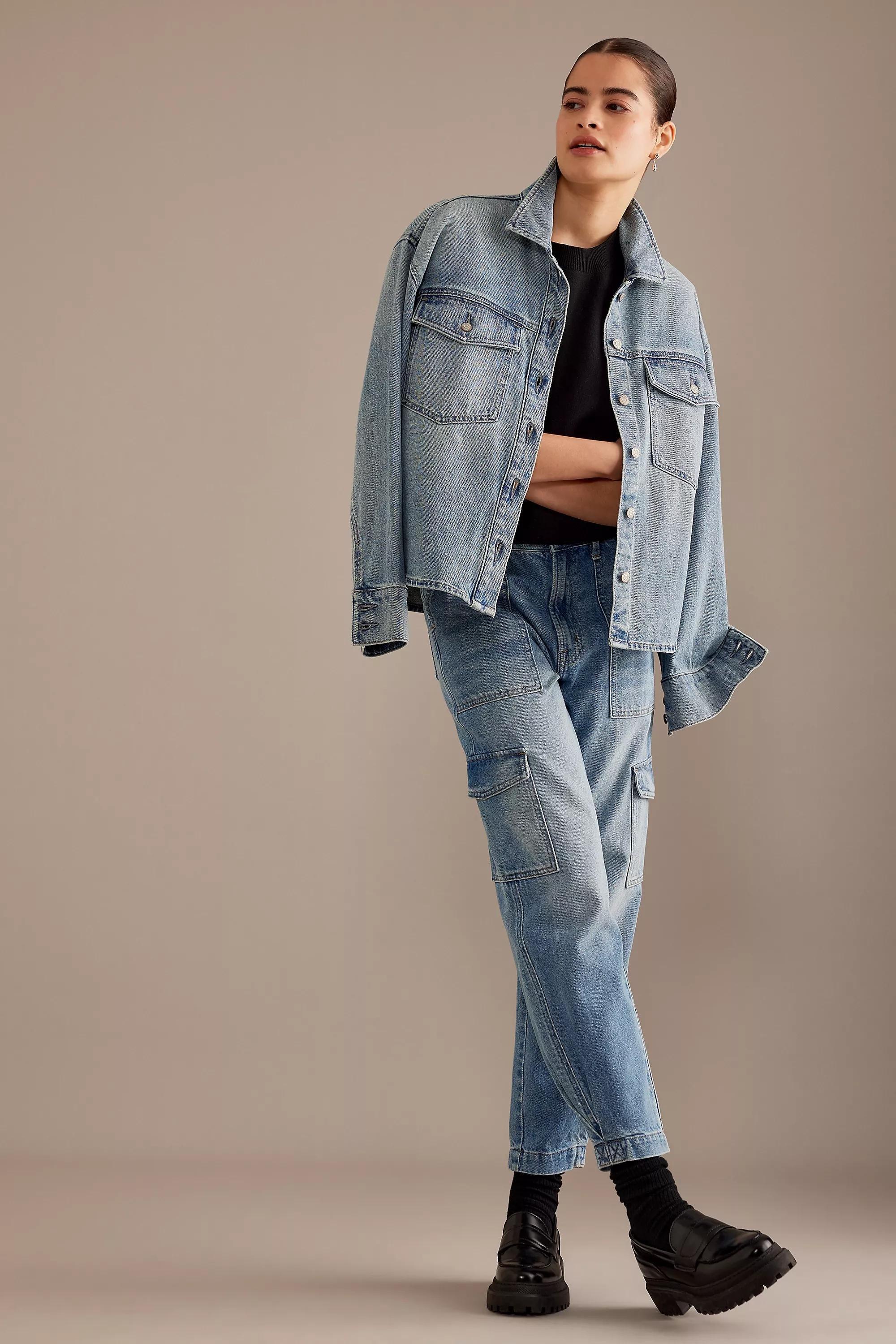 Pistola Josephine High-Rise Cargo Jeans, Blue, , large image number 4