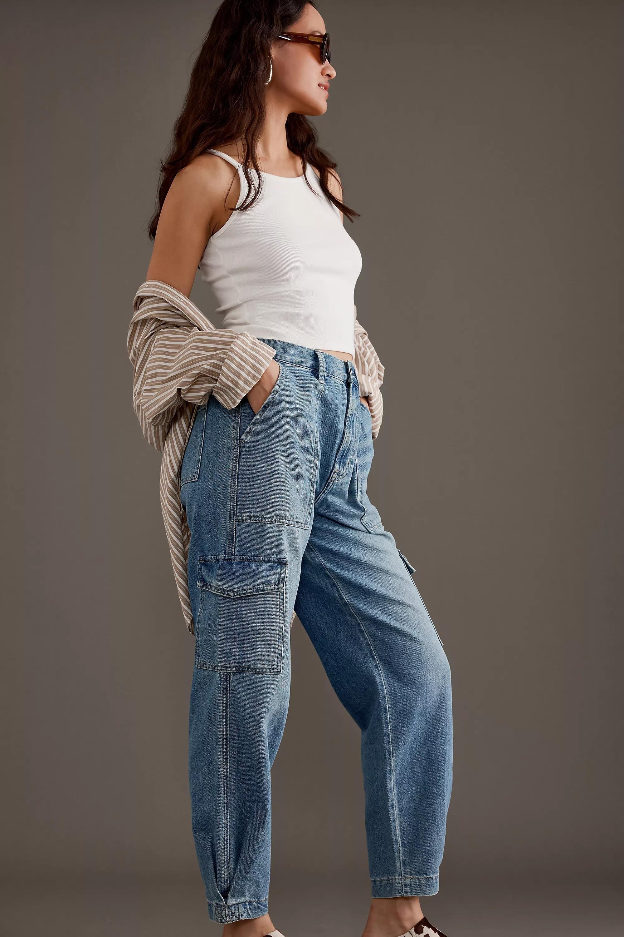 Pistola Josephine High-Rise Cargo Jeans, Blue, , large image number 7