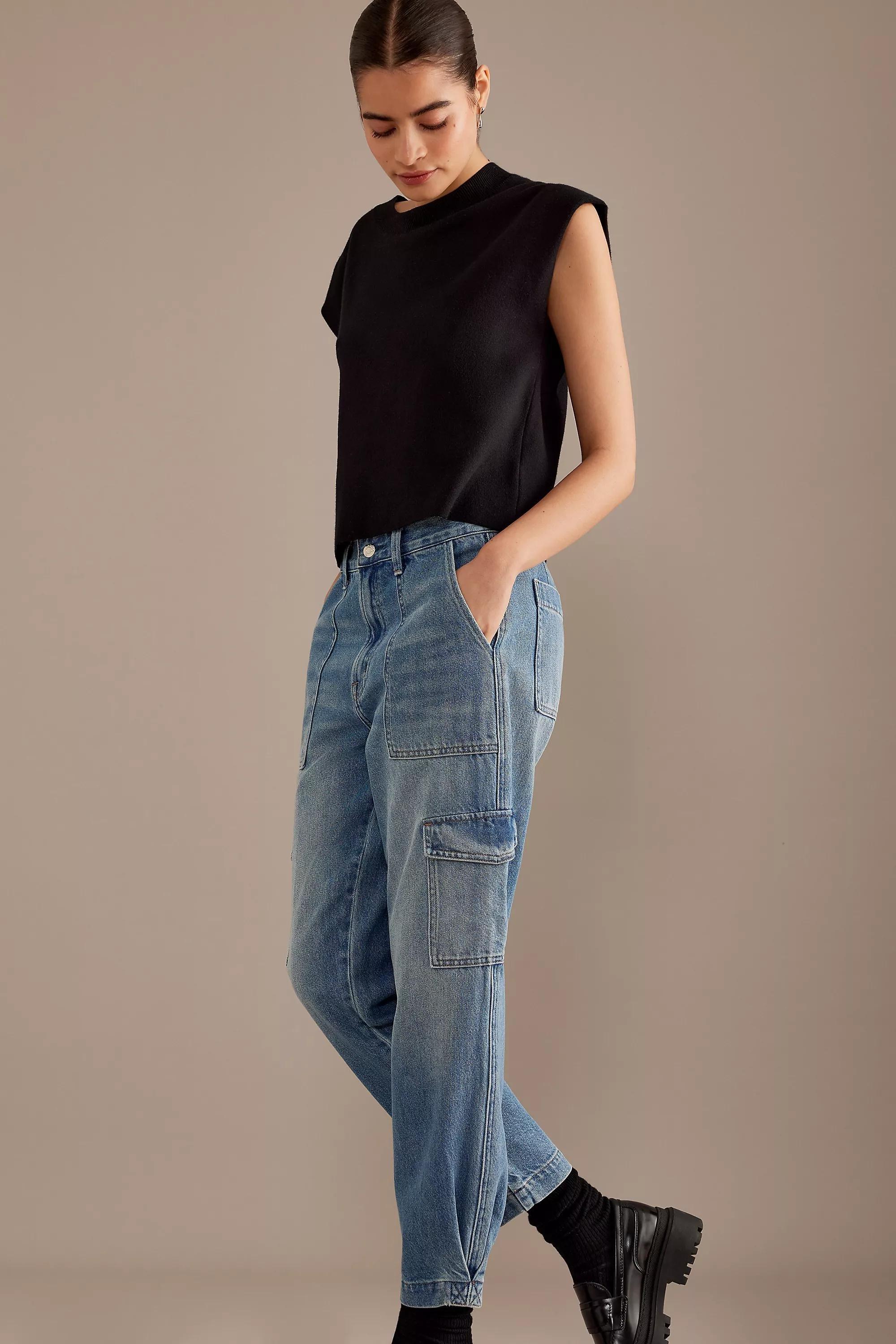 Pistola Josephine High-Rise Cargo Jeans, Blue, , large image number 8