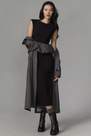 Anthropologie - Maeve Cap-Sleeve Slim Midi Dress, Black