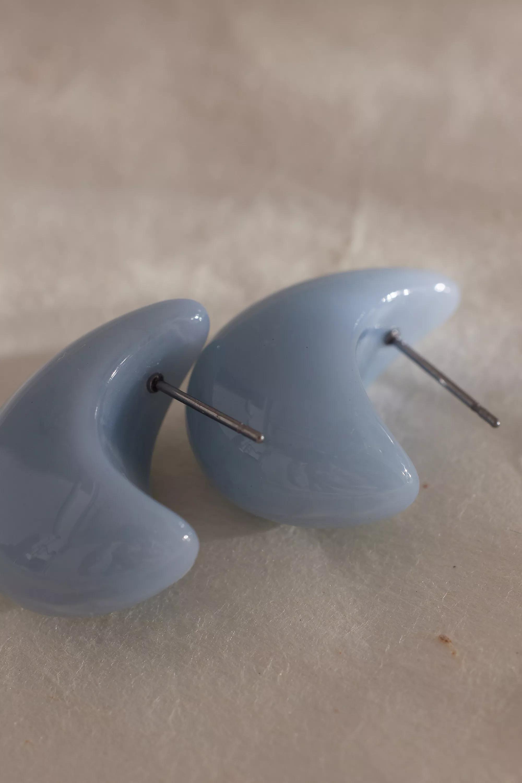 The Petra Resin Mini Drop Earrings, Blue, A501_0045, large image number 1