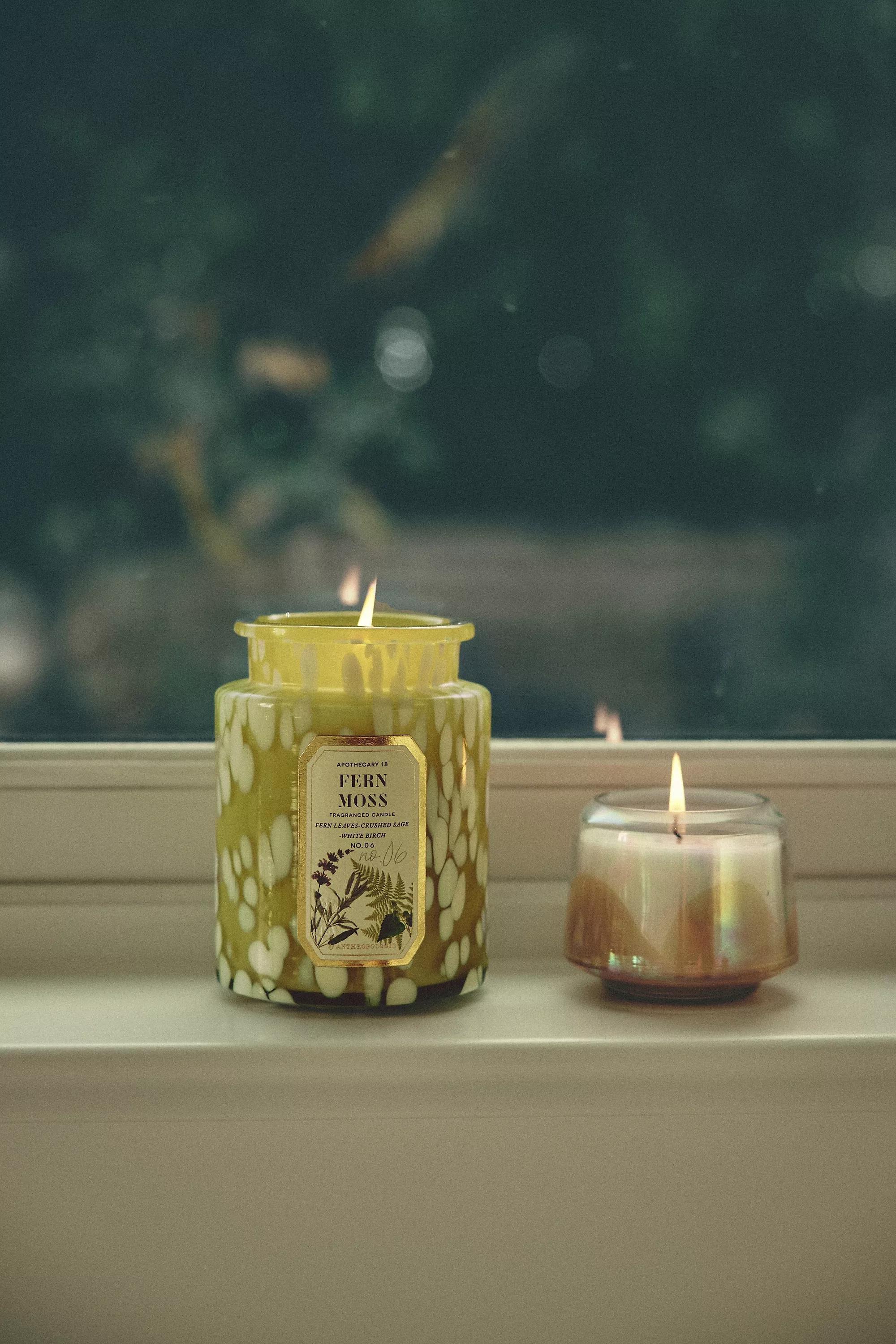 Apothecary 18 Fresh Fern Moss Glass Jar Candle, Green, A501_0237, large image number 2