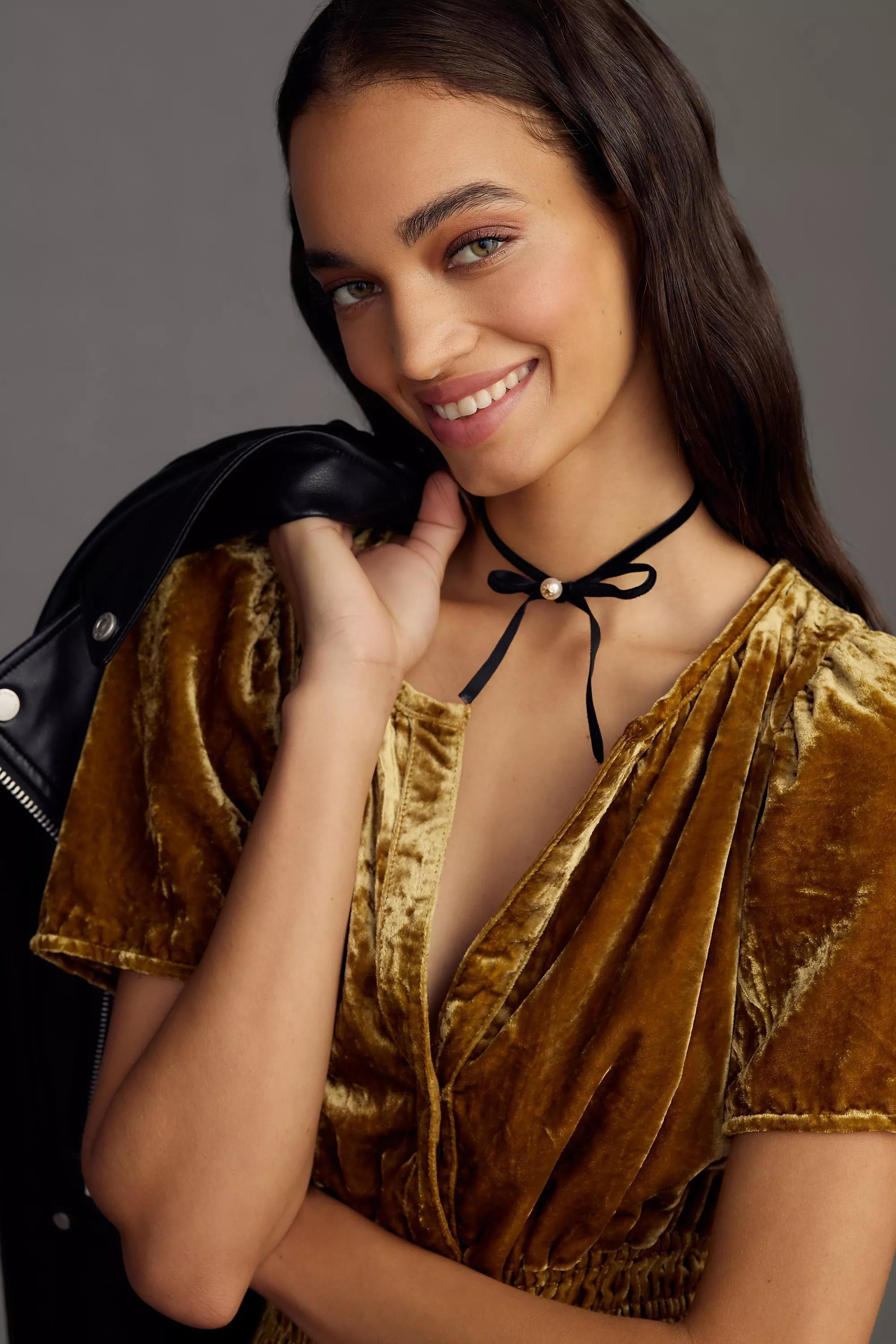 The Somerset Maxi Dress: Velvet Edition, Bronze, , large image number 1