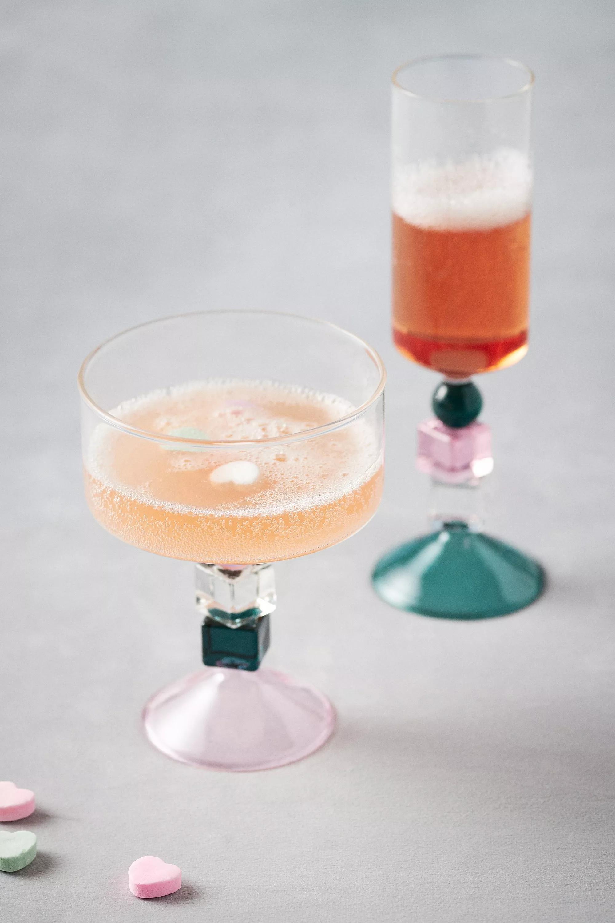 Vaisselle Champagne Coupe Glass, Pink, A501_0066, large image number 1