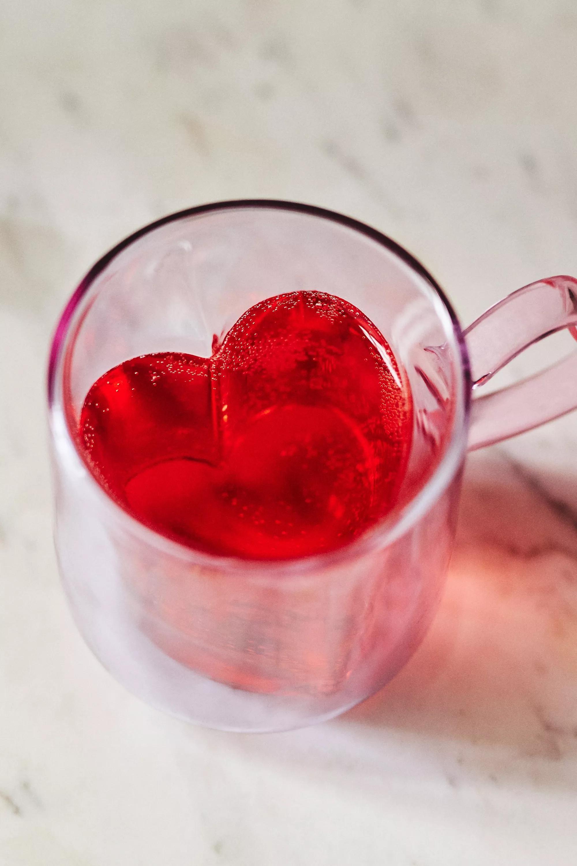 Corazon Glass Heart Handle Mug, Lilac, A501_0055, large image number 2