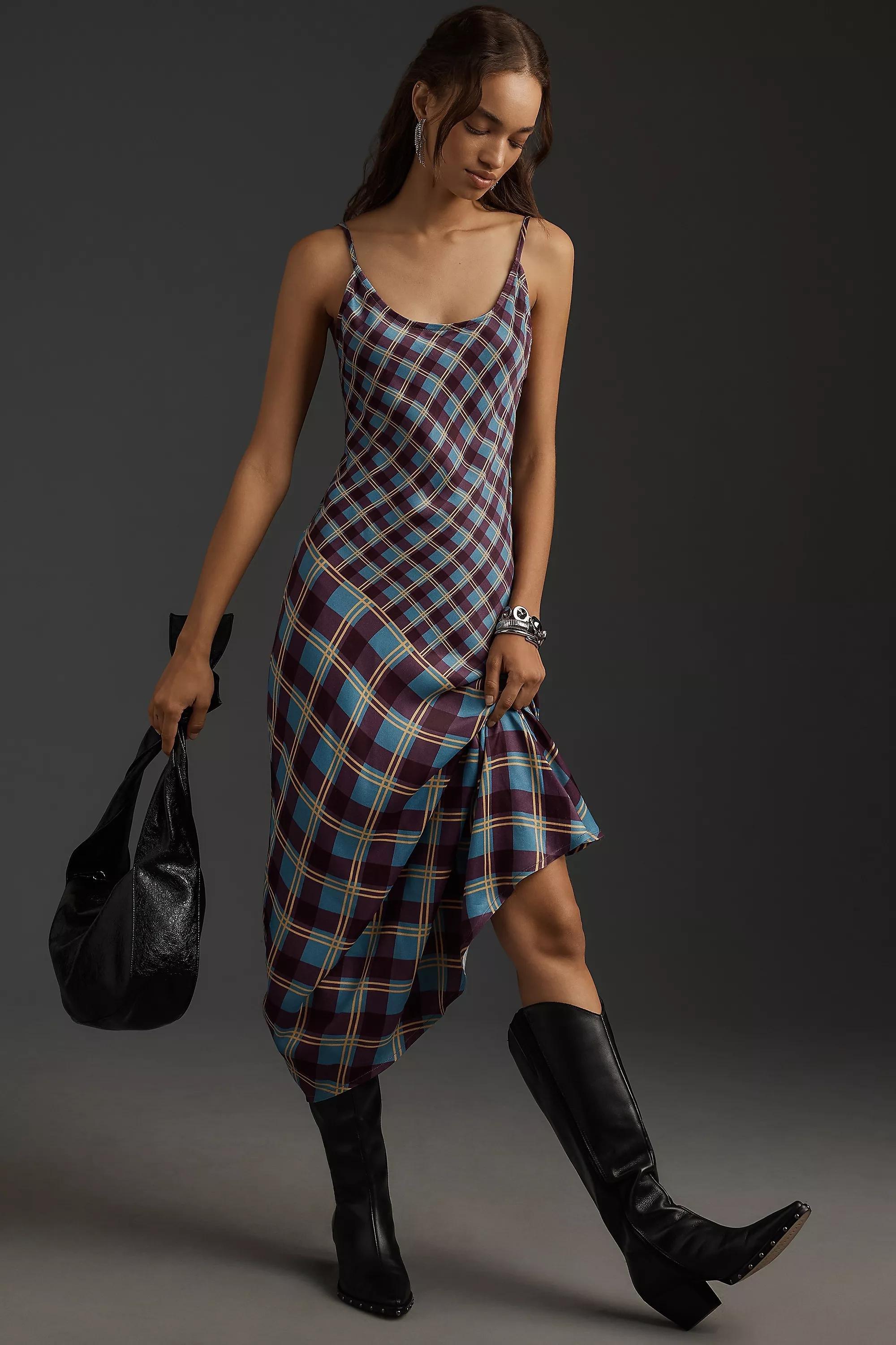 Conditions Apply Elva Printed Midi Slip Dress, Purple, , large image number 0