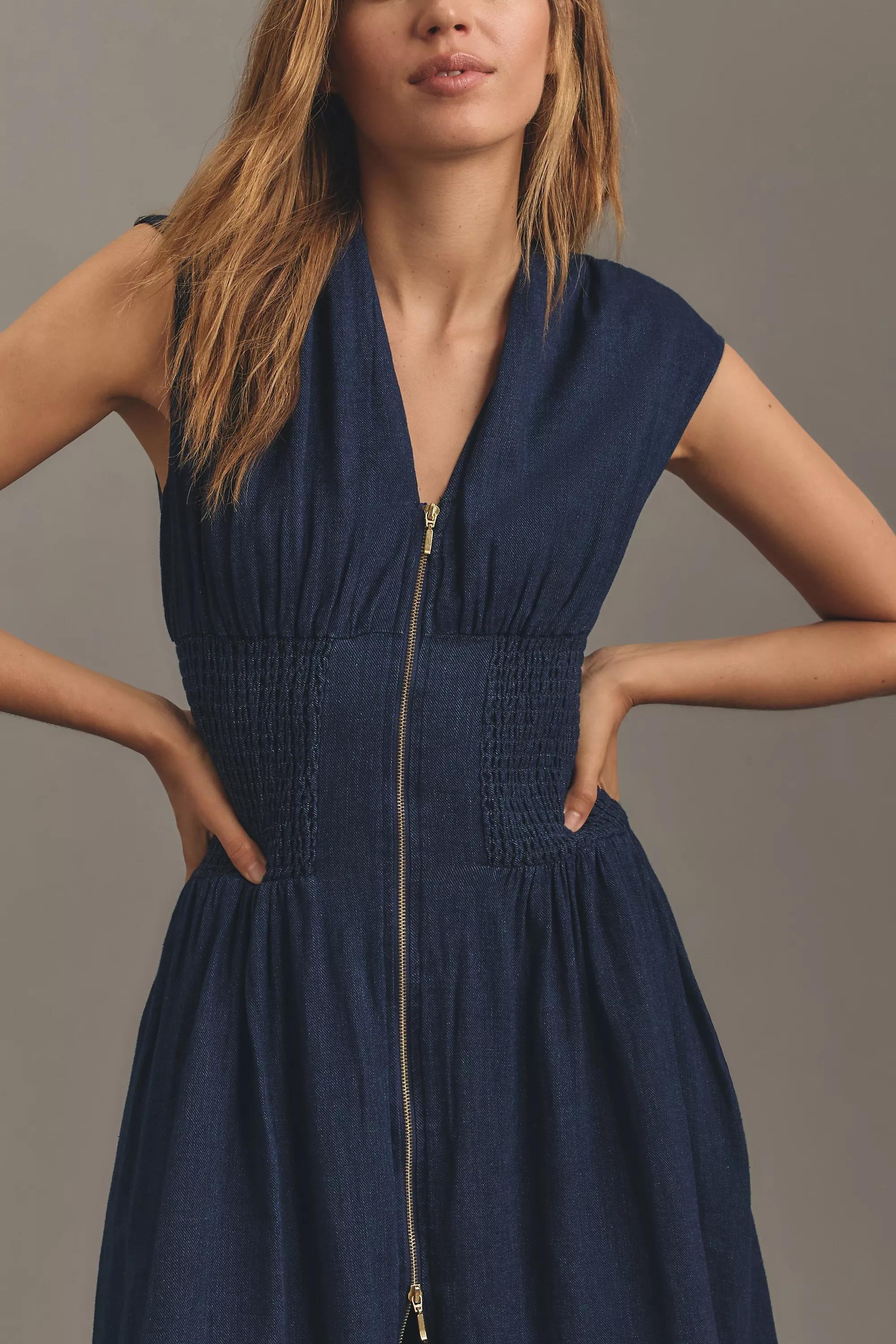 Anthropologie Shirt Dress Casual Midi, Grey, , large image number 2