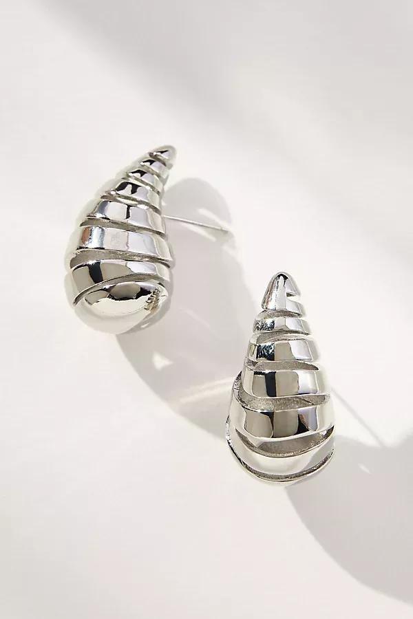 The Petra Sliced Drop Earrings, Silver, , large image number 0
