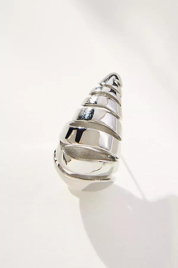 The Petra Sliced Drop Earrings, Silver, , large image number 1