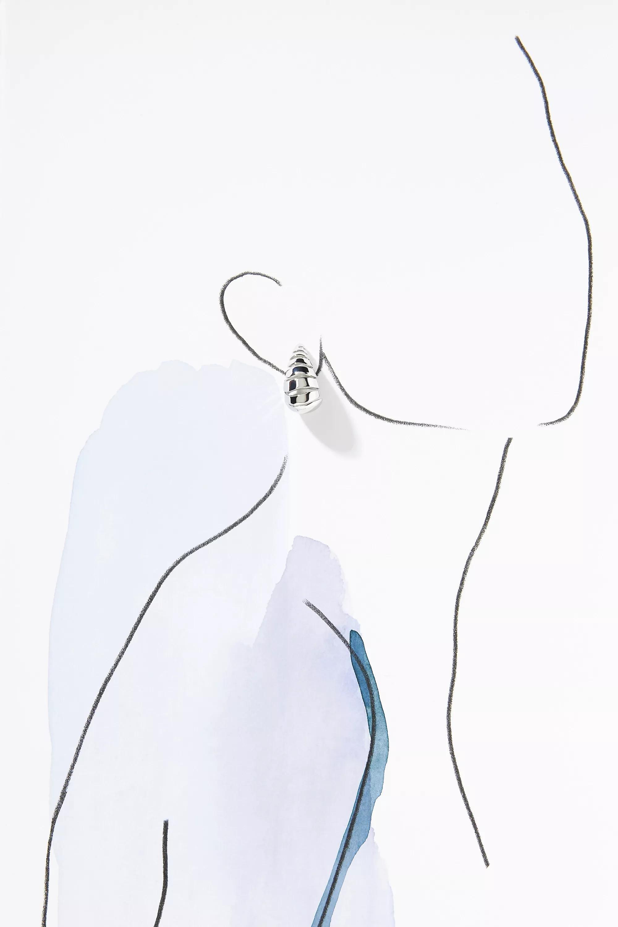 The Petra Sliced Drop Earrings, Silver, , large image number 2