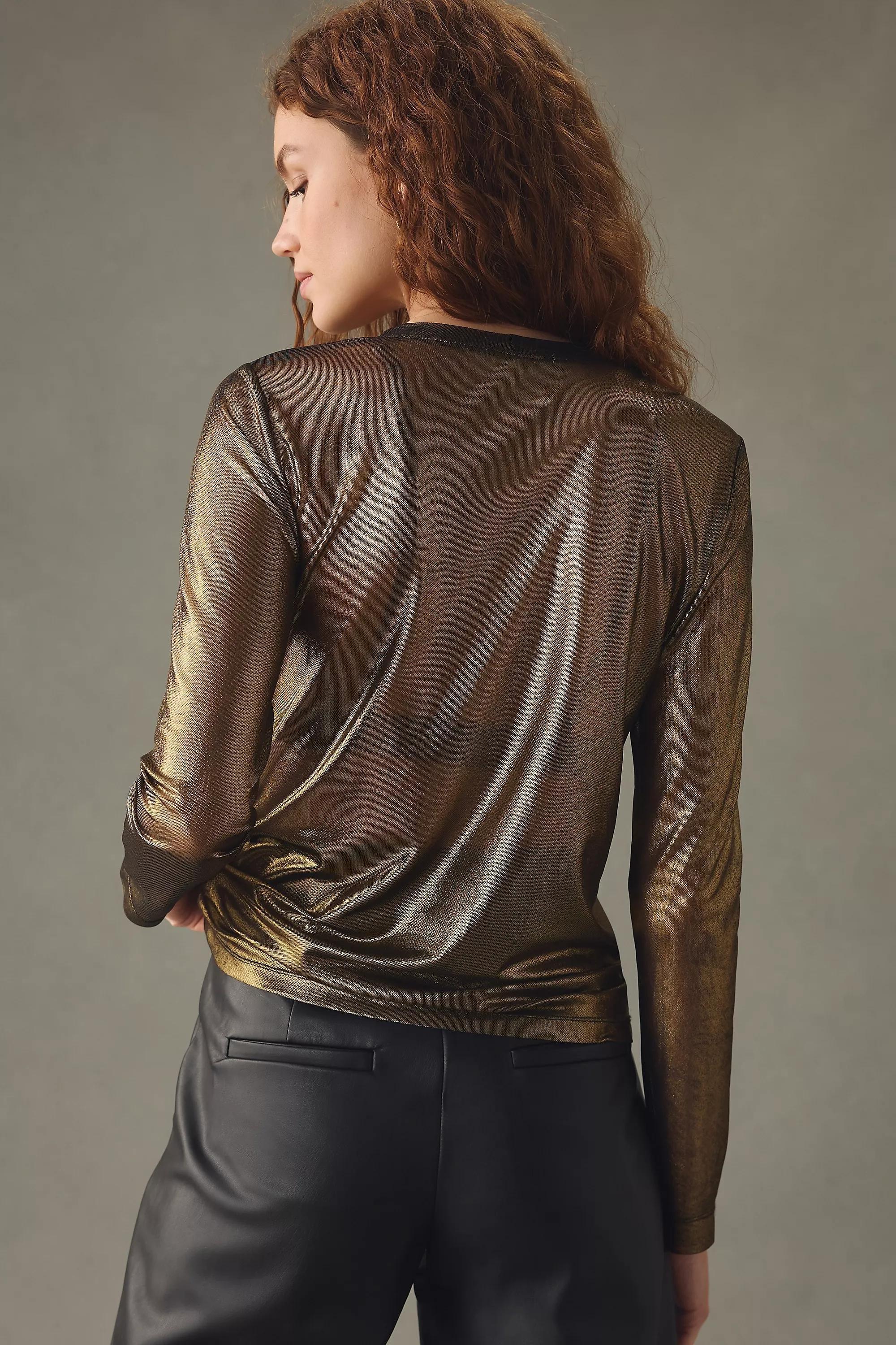 Porridge Long Sleeve Top, Beige, A501_0070, large image number 1