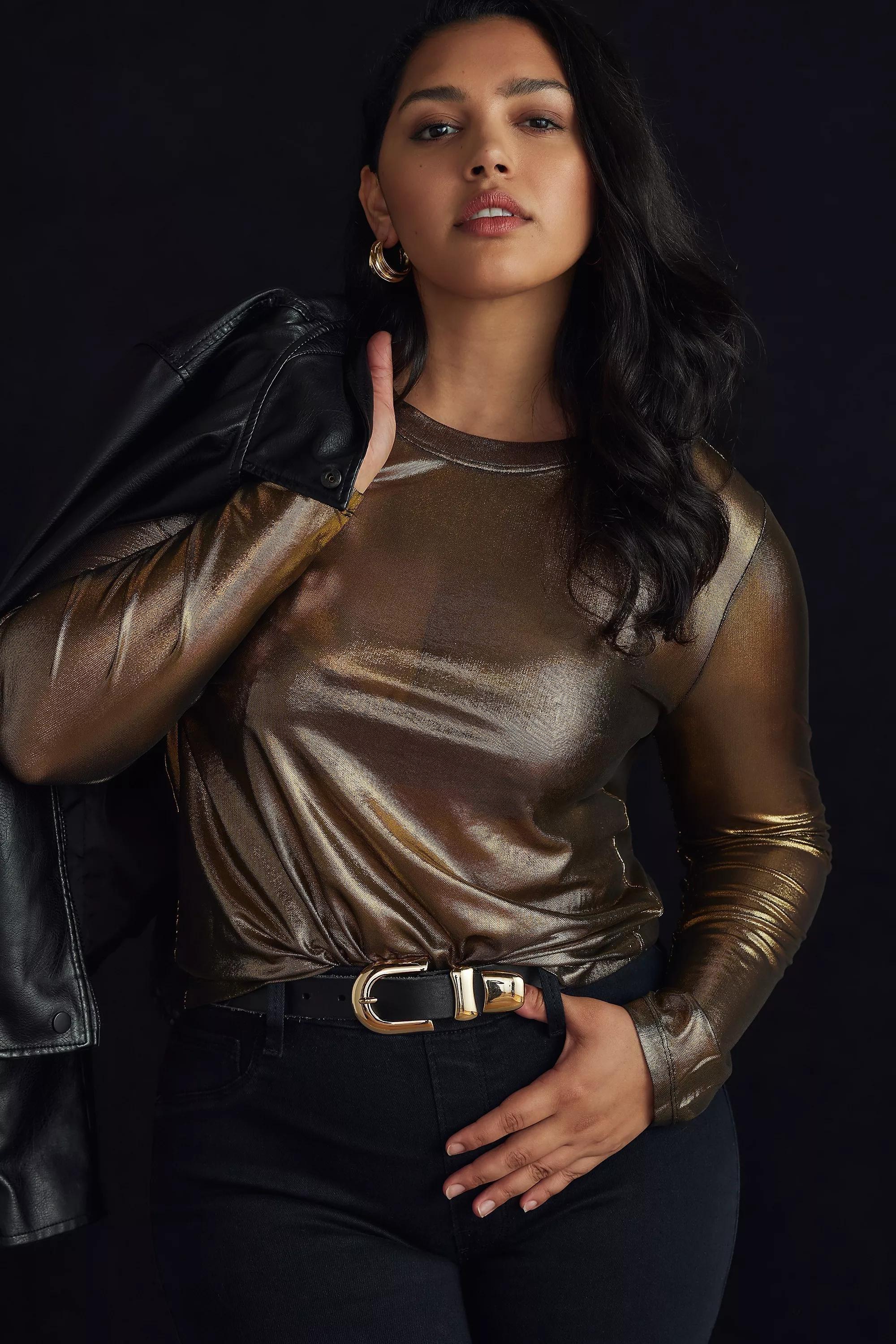 Porridge Long Sleeve Top, Beige, A501_0070, large image number 4