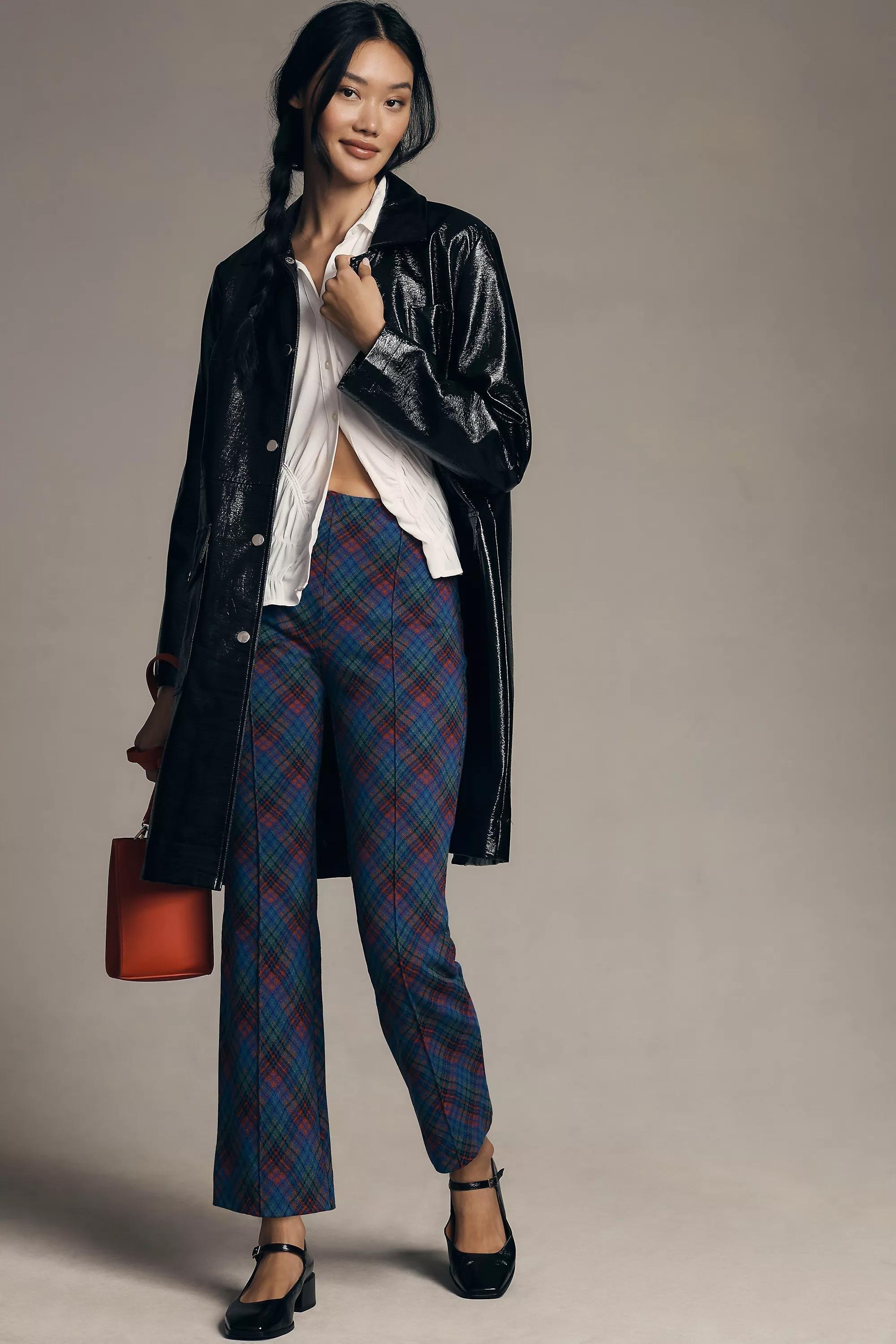 Anthropologie - Motif The Margot Kick-Flare Cropped Trousers By Maeve: Plaid Edition, Multicolour