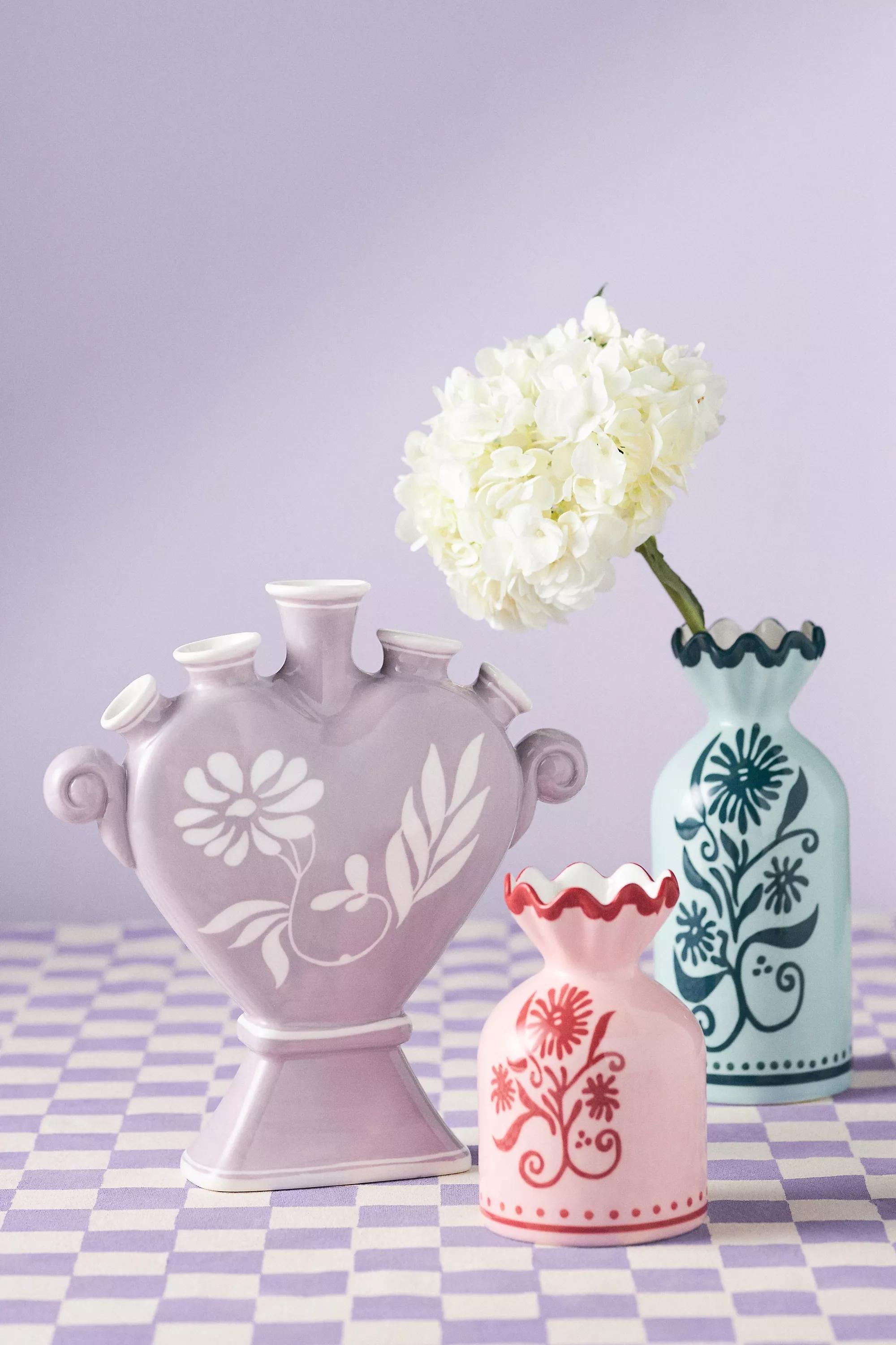 Vaisselle For Anthropologie Ceramic Love Vase, Lilac, A501_0055, large image number 1