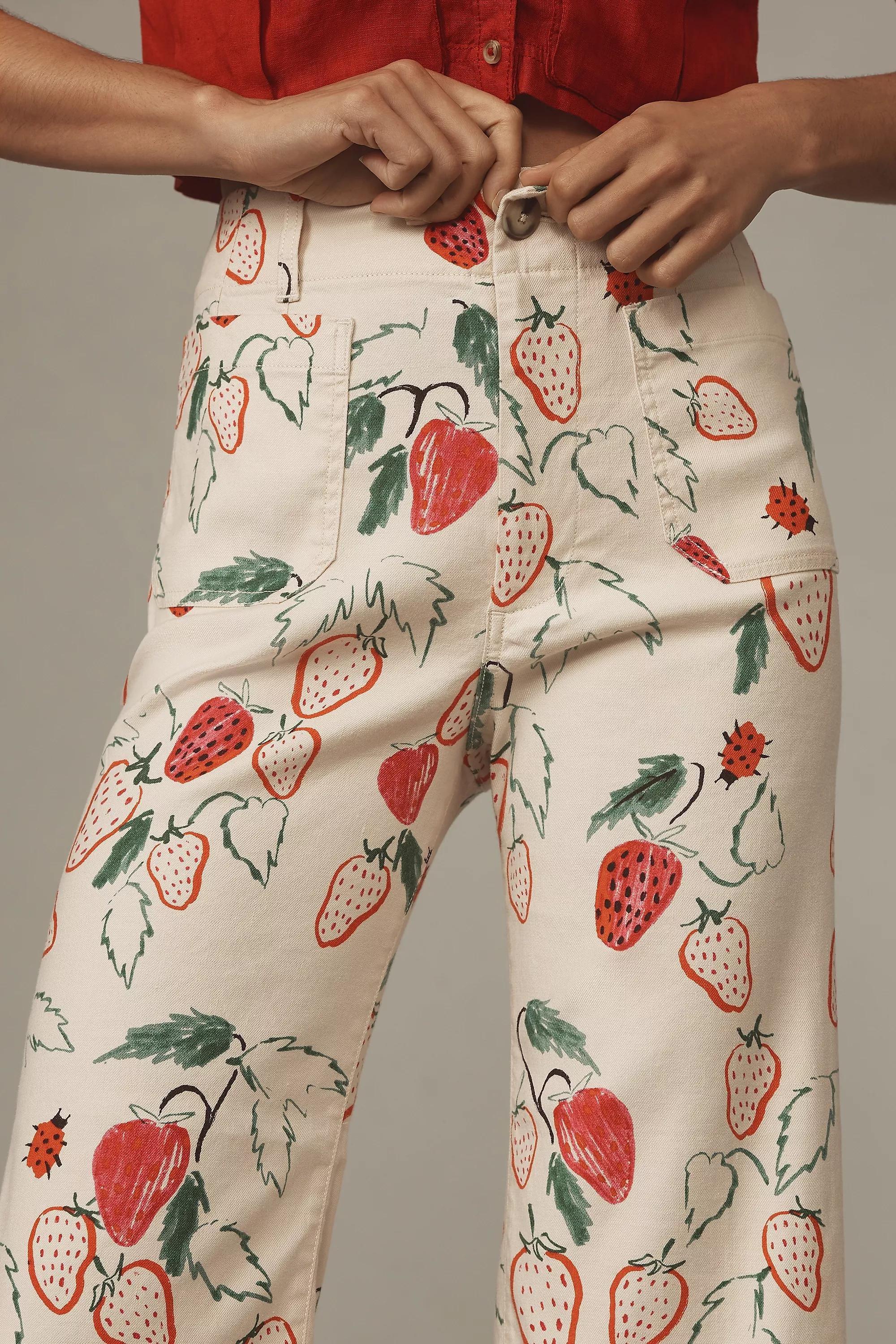 Maeve The Phthalo Ruth Colette Cropped Wide-Leg Trousers, Pink, , large image number 5