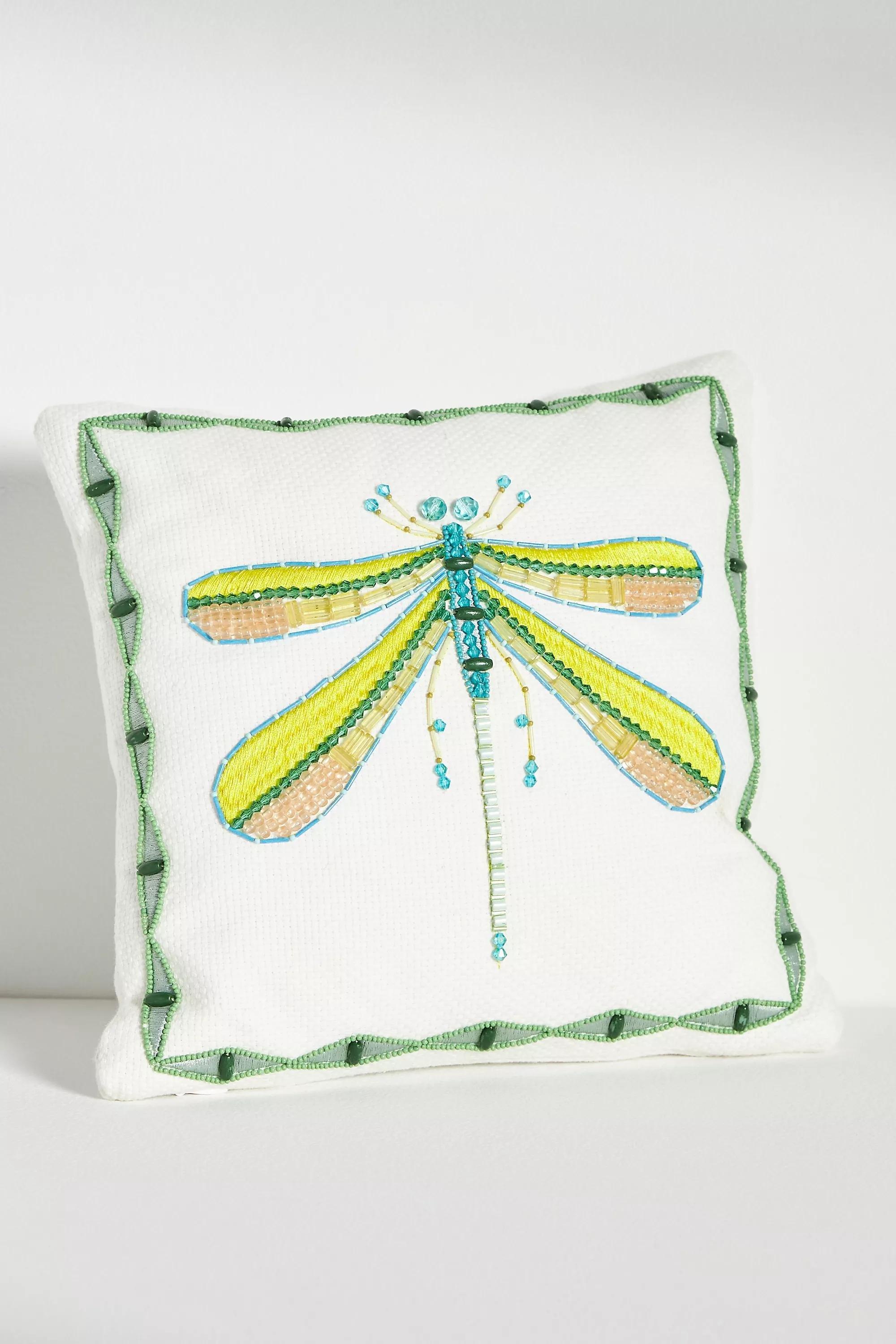Bailey Beaded Tapestry Mini Cushion, Ivory, , large image number 1