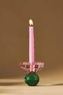Anthropologie - Cut Glass Candle Holder, Pink