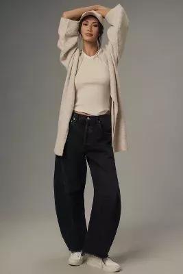 Flat White Tie-Front Longline Cardigan, Cream, A501_0012, large image number 4