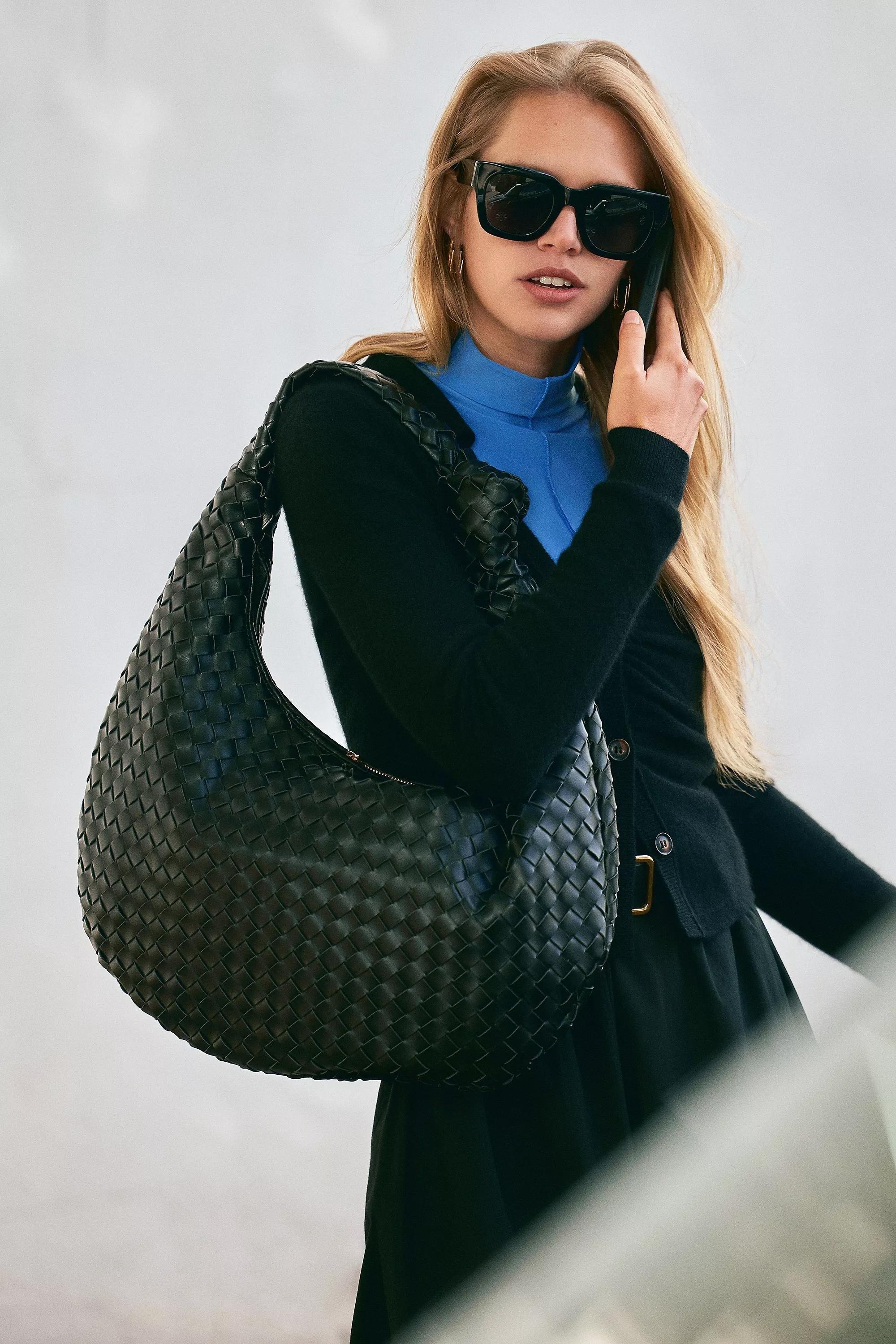 Melie Bianco The Brigitte Shoulder Bag, Black, A501_0001, large image number 0