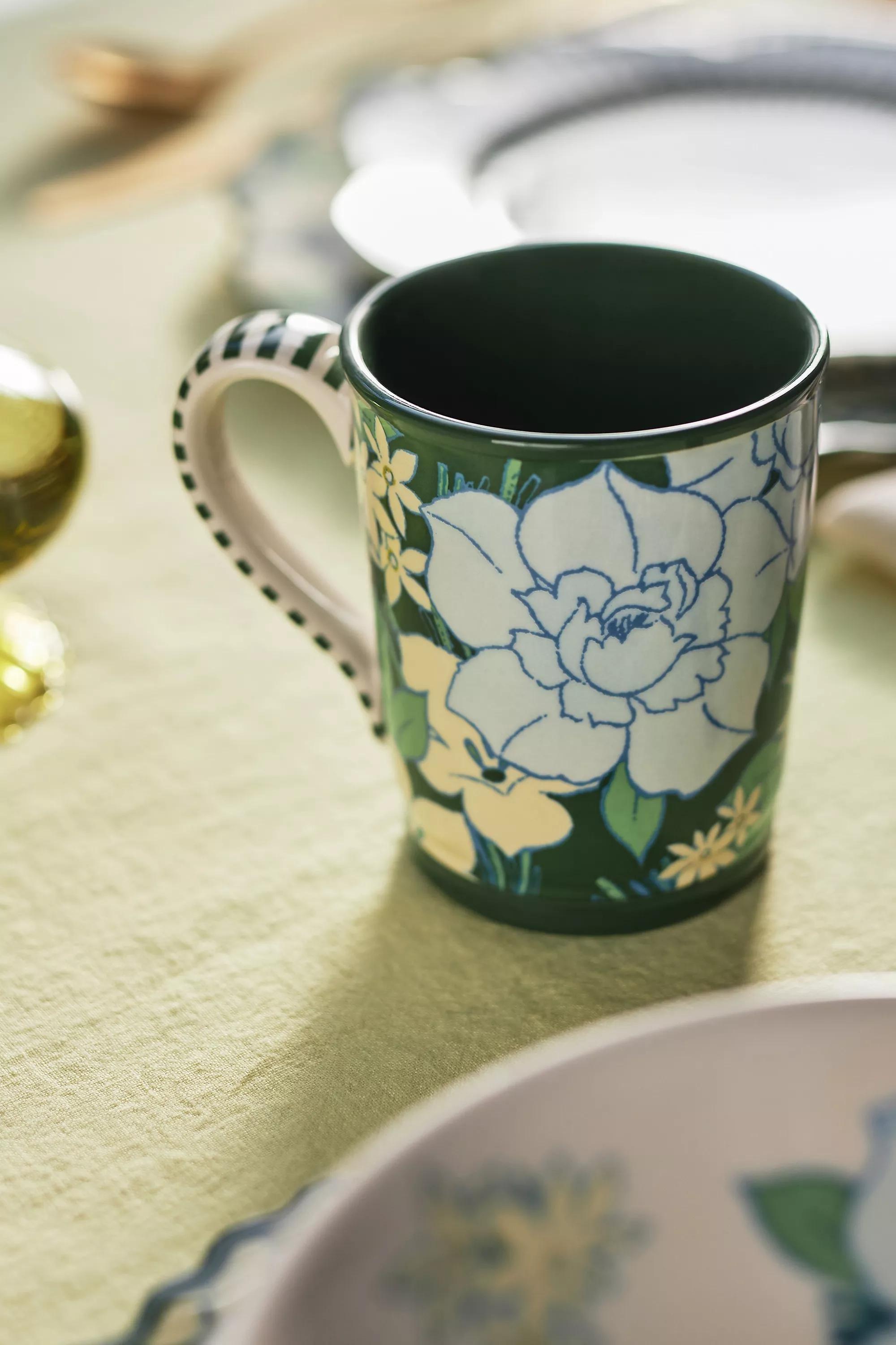 Lyla Floral Mug, Green, A501_0038, large image number 0