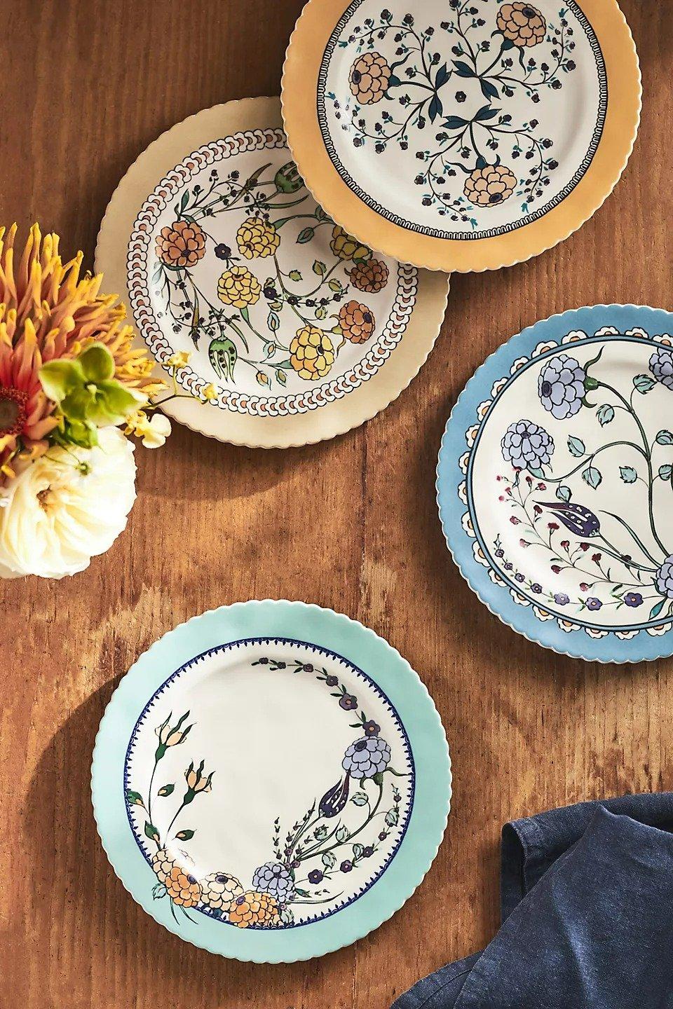 Turkuaz Kitchen Dessert Plates, Set Of 4, Multicolour, A501_0000, large image number 1