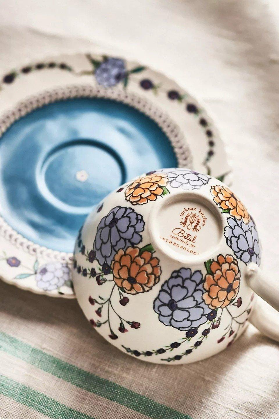 Turkuaz Kitchen Teacup & Saucer, Blue, A501_0097, large image number 3