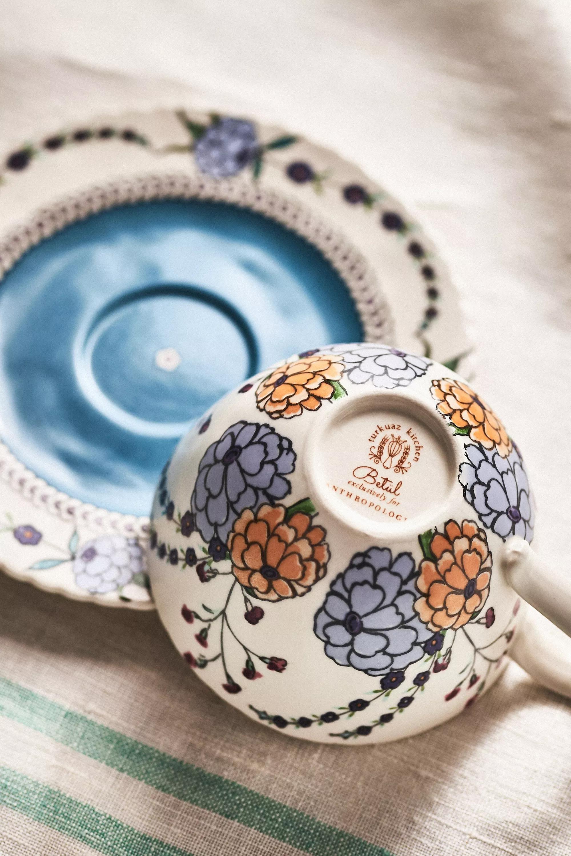 Turkuaz Kitchen Teacup & Saucer, Blue, A501_0097, large image number 5