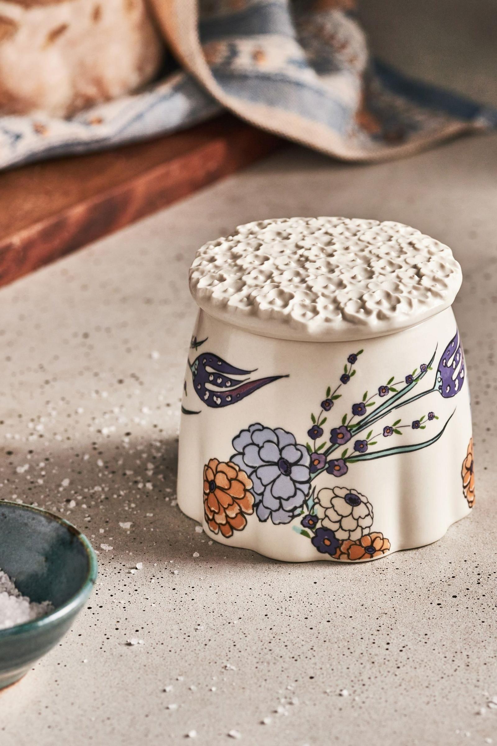 Anthropologie - Turkuaz Kitchen Ceramic Butter Bell, Blue