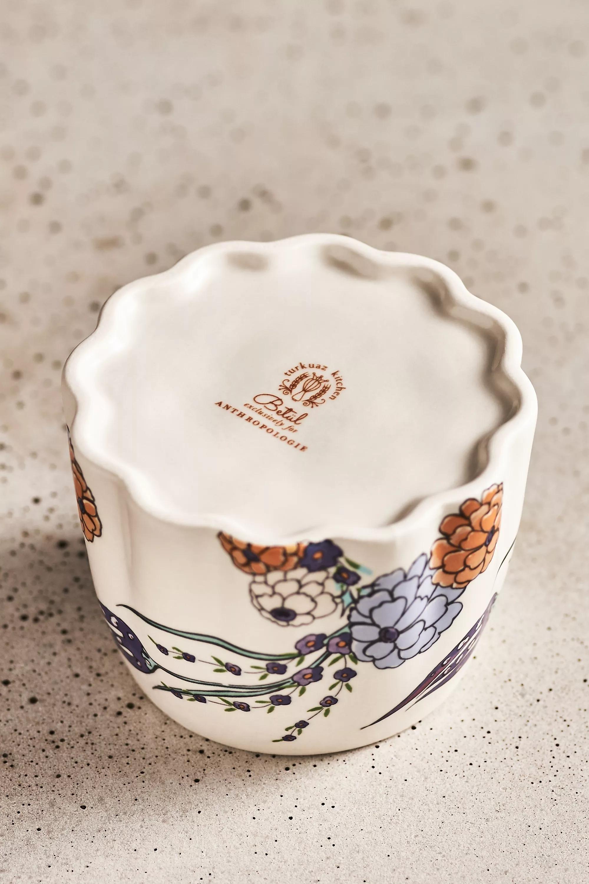 Anthropologie - Turkuaz Kitchen Ceramic Butter Bell, Blue