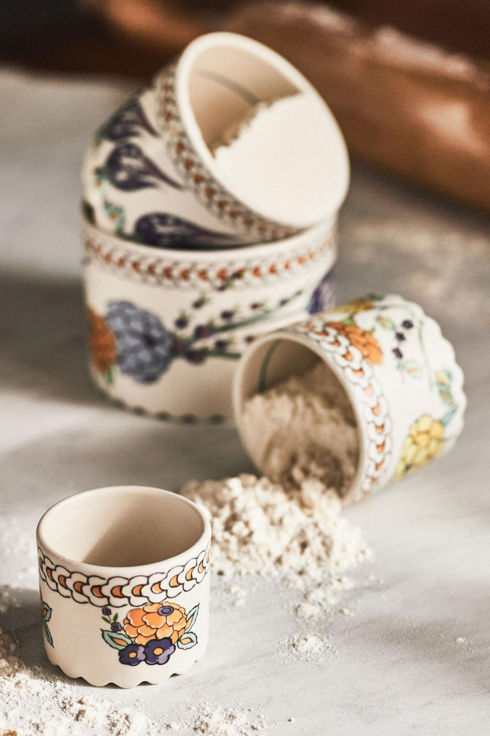 Turkuaz Kitchen Ceramic Measuring Cups, Set of 4, Blue, , large image number 0