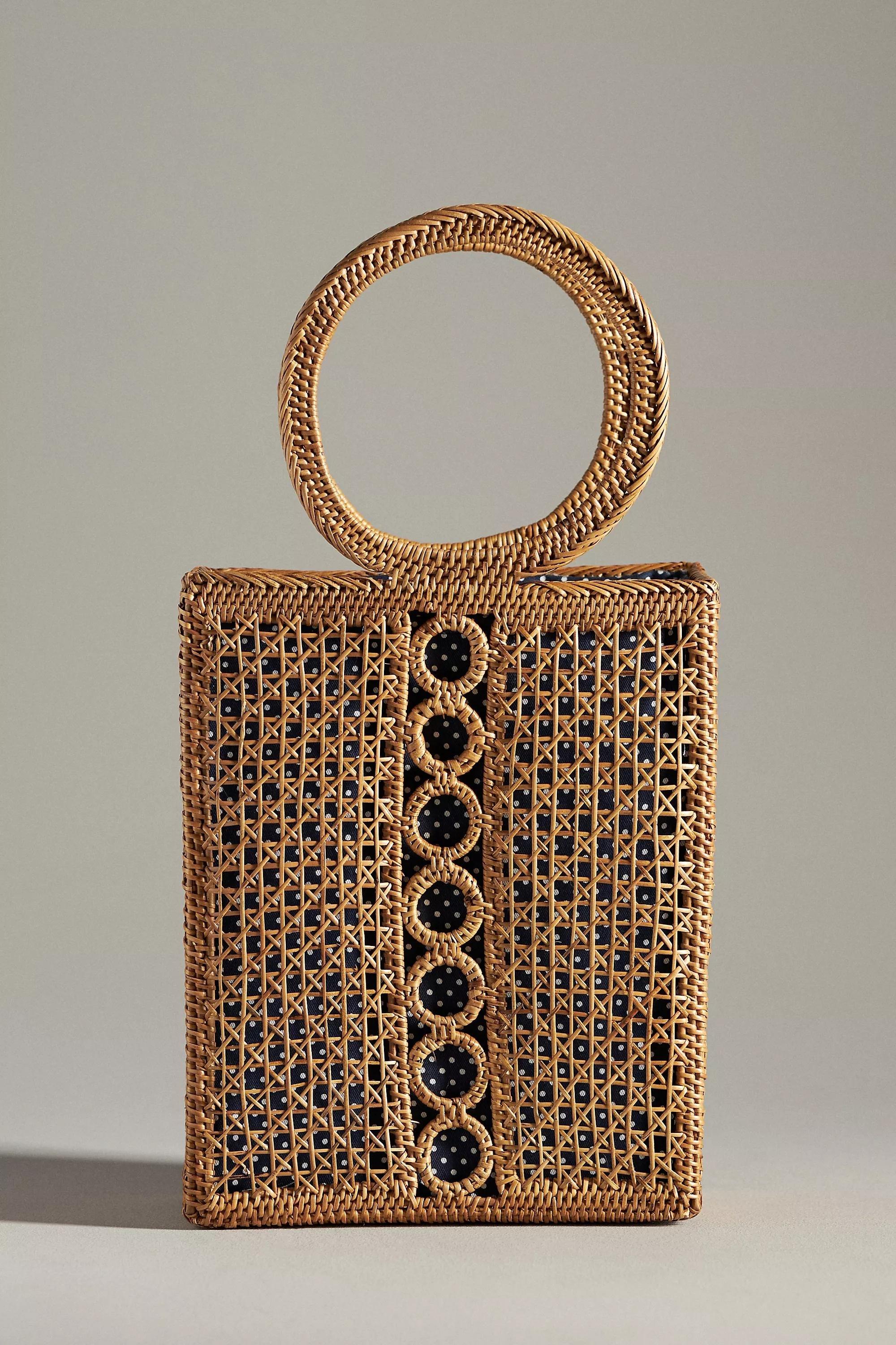 By Anthropologie Bali Woven Textured Tote Bag, Beige, A501_0014, large image number 1
