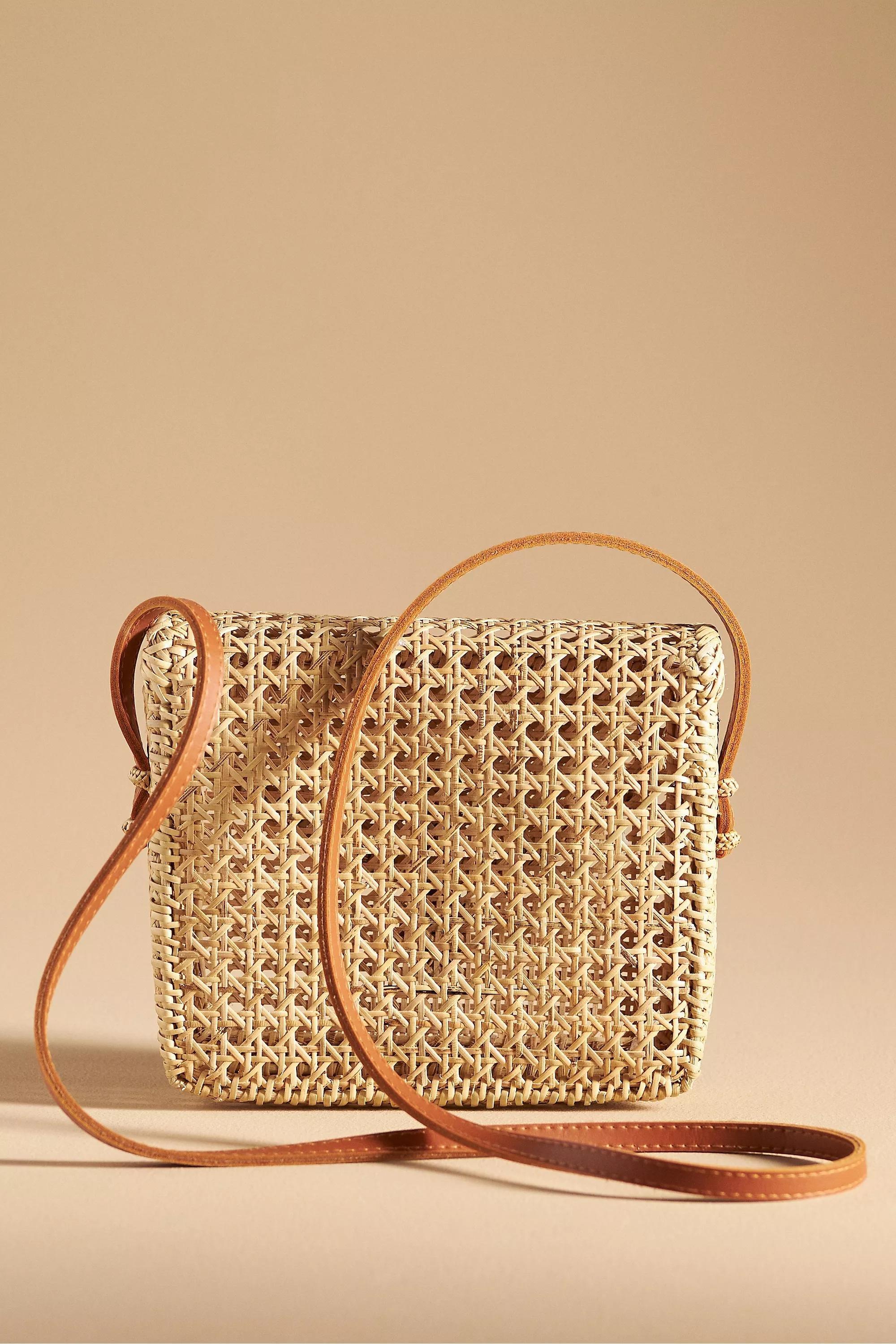 By Anthropologie Bali Woven Envelope Mini Bag, Beige, A501_0014, large image number 2