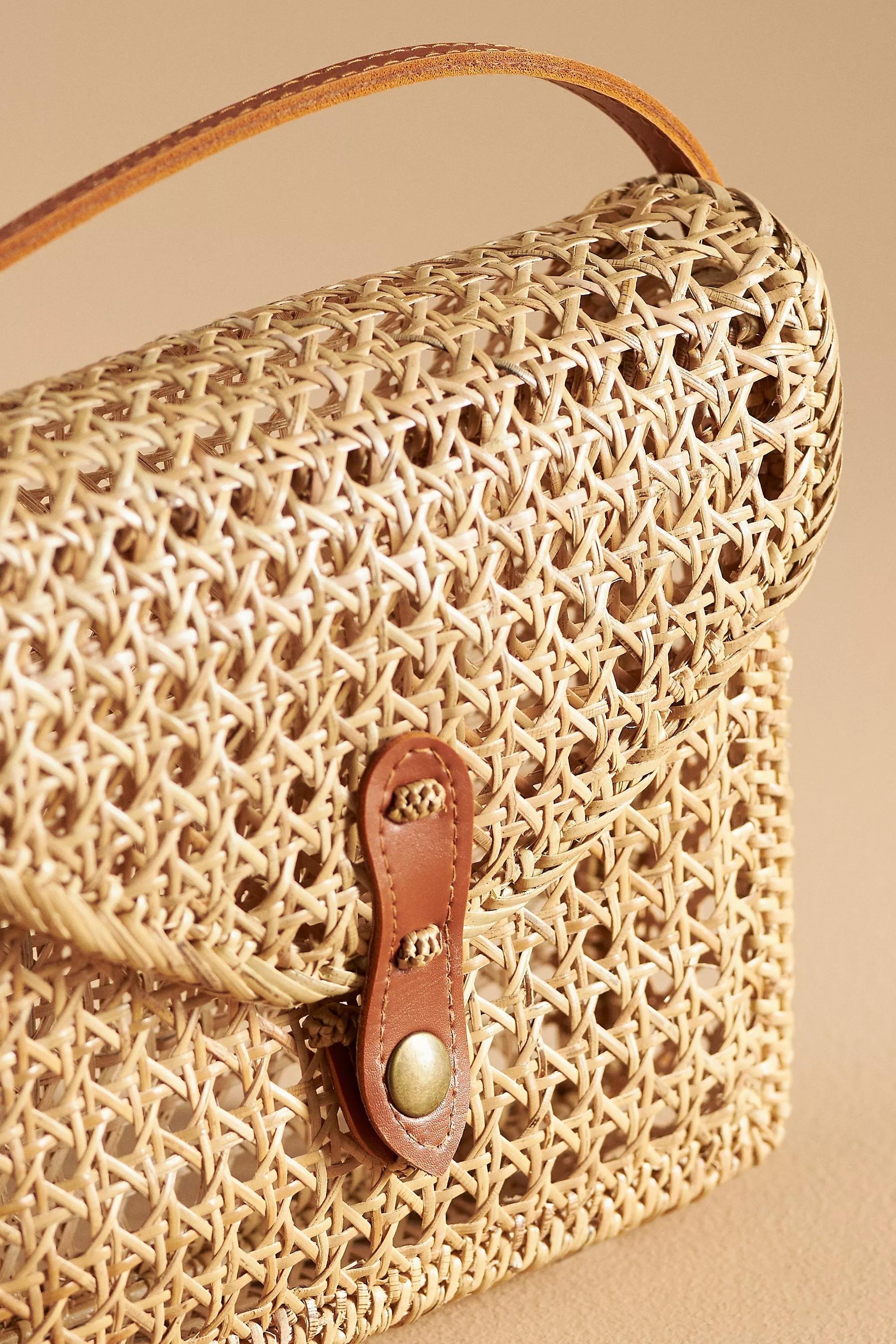 By Anthropologie Bali Woven Envelope Mini Bag, Beige, A501_0014, large image number 3