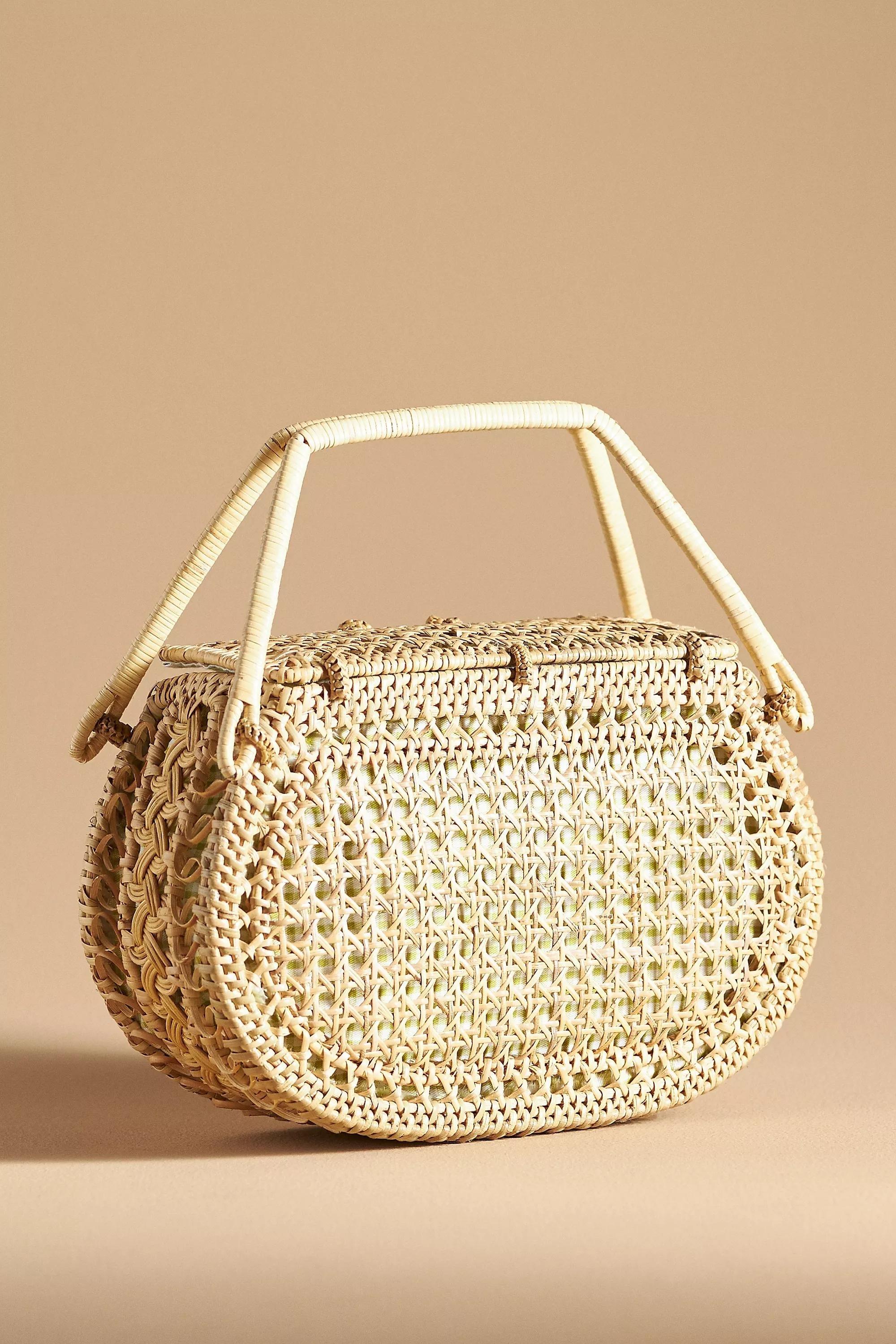 Woven Picnic Bali Clutch Bag, Beige, A501_0014, large image number 1