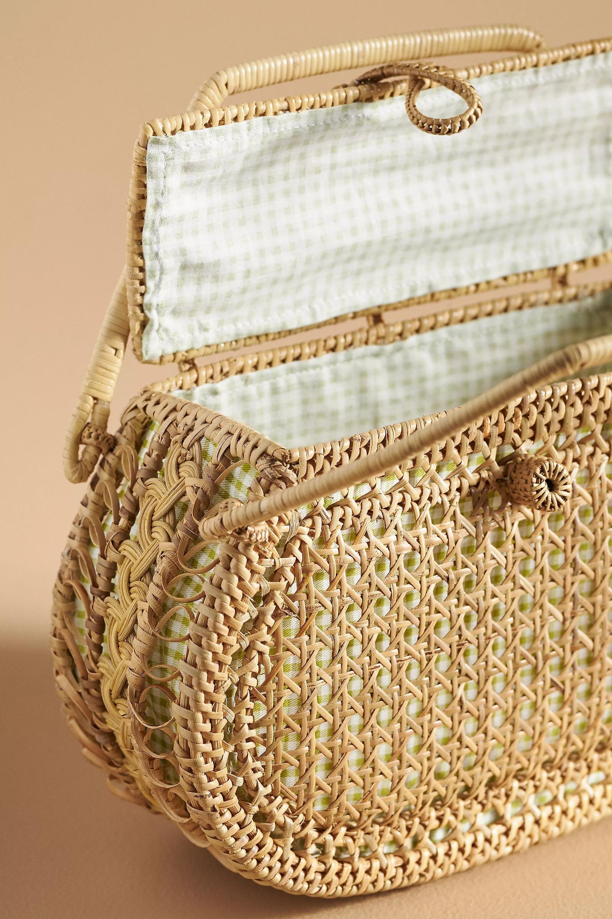 Woven Picnic Bali Clutch Bag, Beige, A501_0014, large image number 2