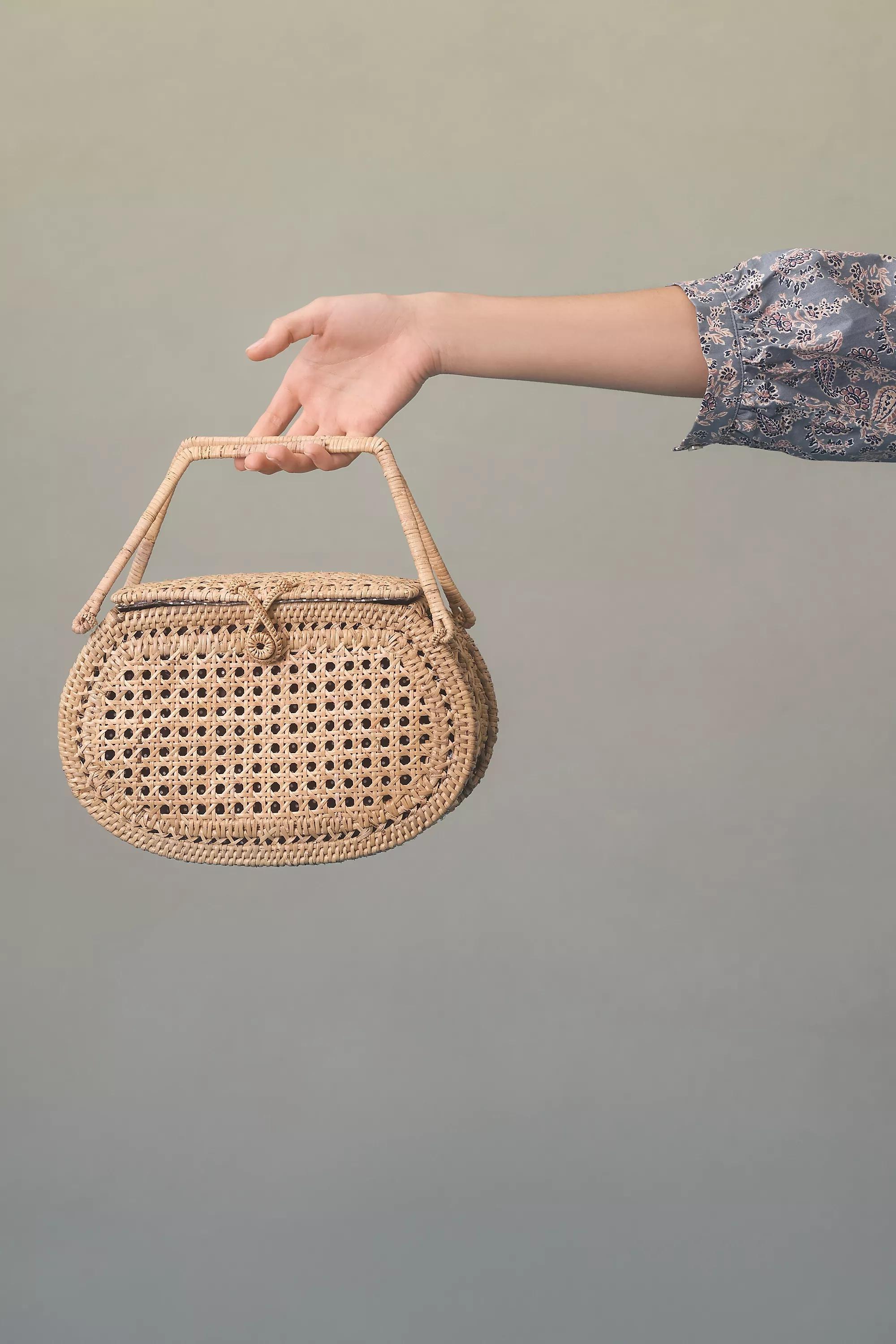 Woven Picnic Bali Clutch Bag, Beige, A501_0014, large image number 3